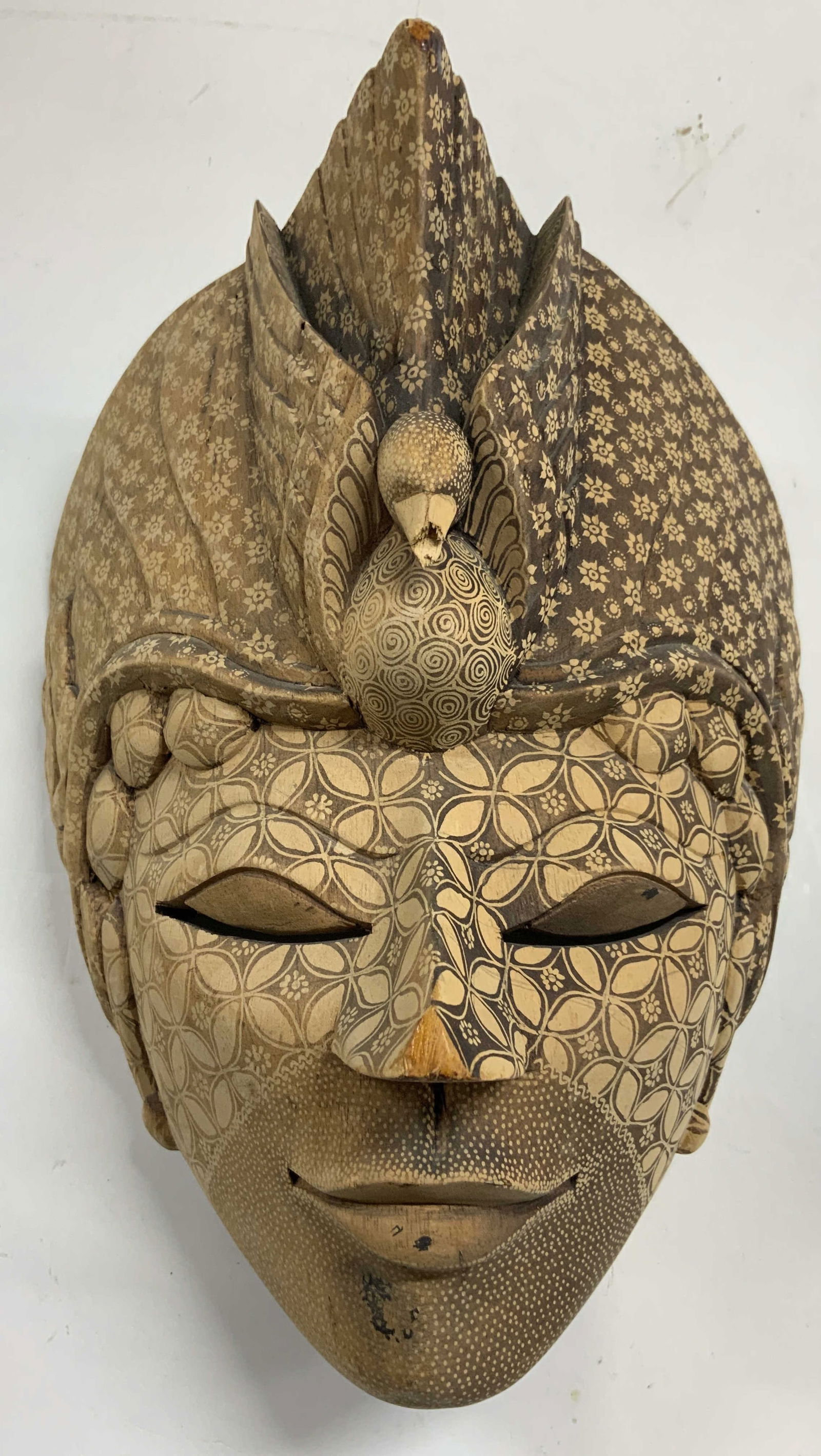 Batik Topeng Indonesian H Carved Tribal Mask (1 of 9)