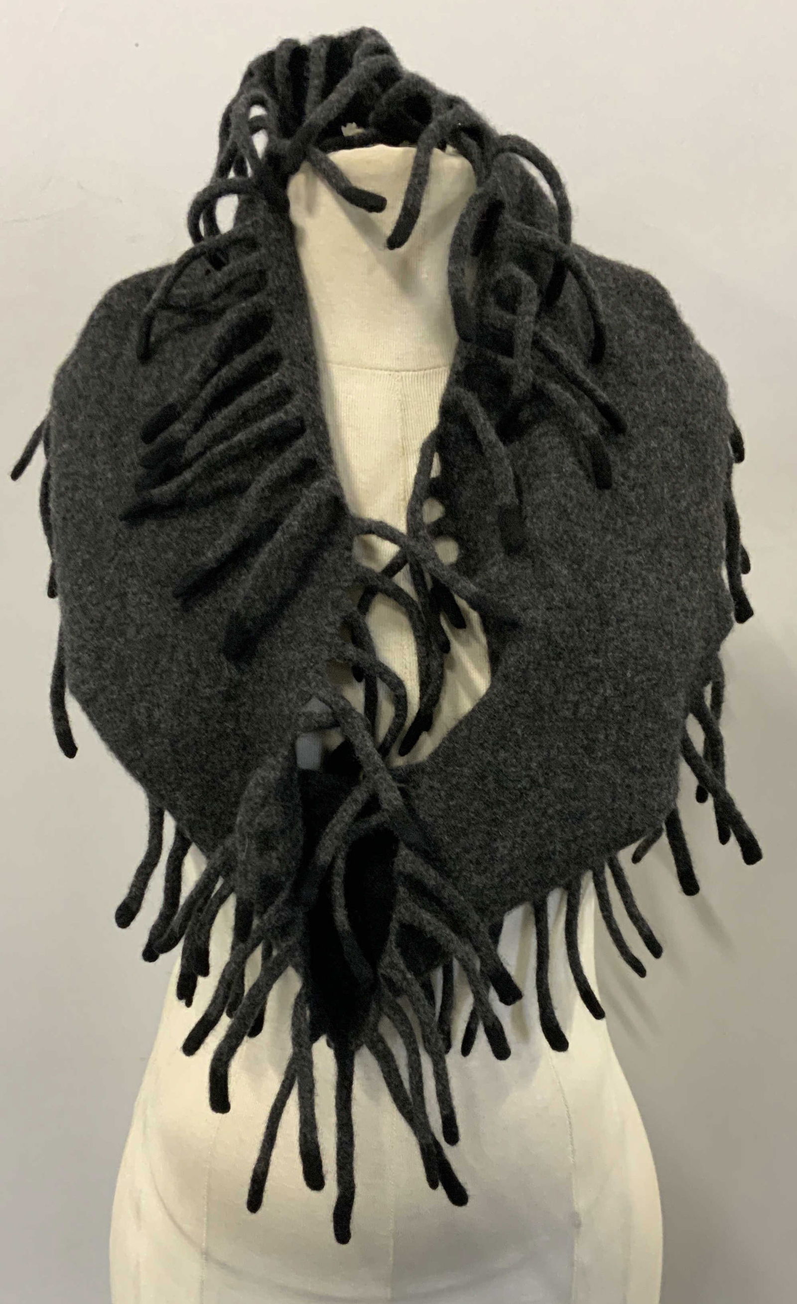 ALAN GALLACHER Fringed Wool Loop Scarf (1 of 7)