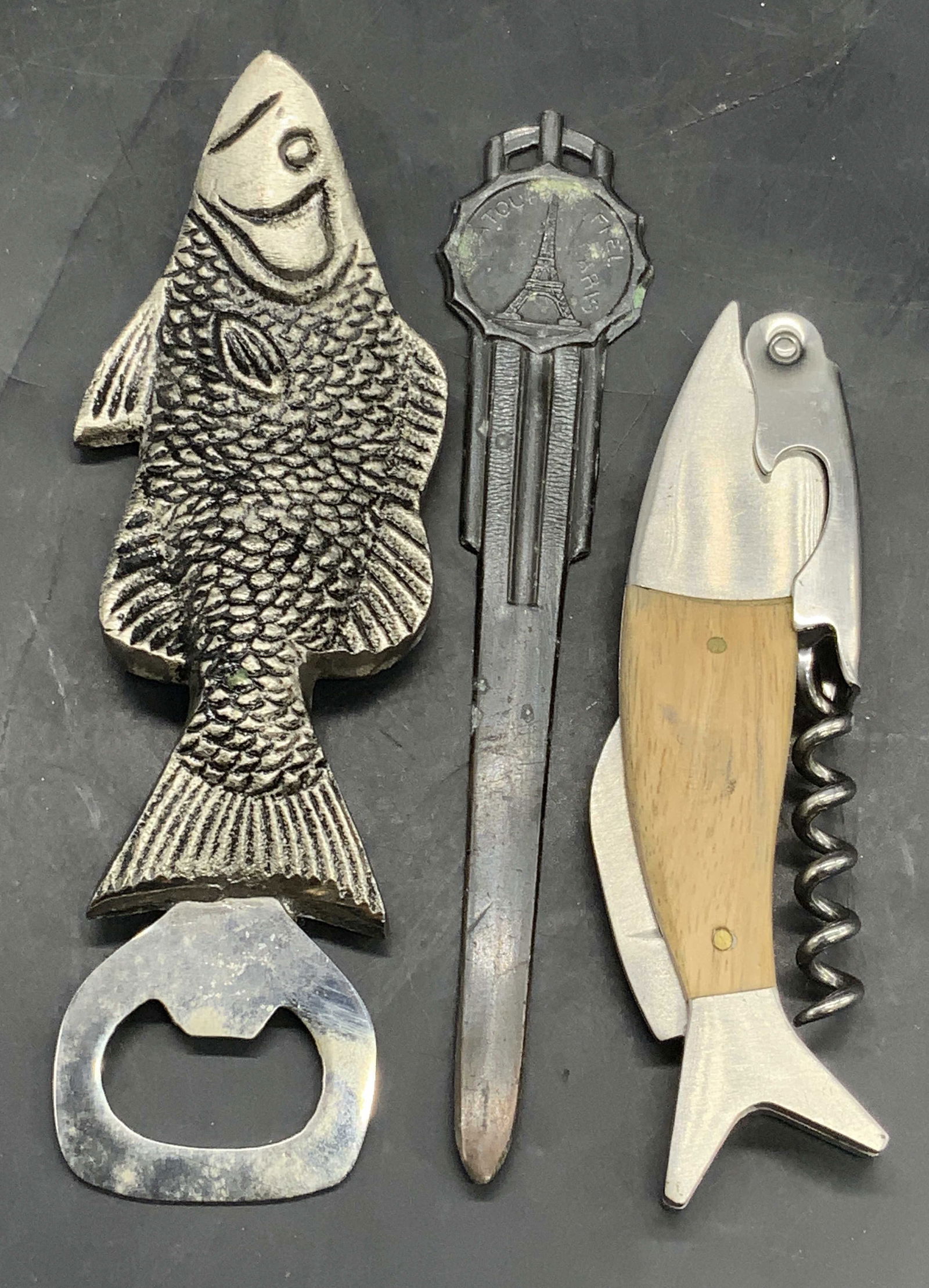 3 Fish Bottle Openers & Eiffel Tower Letter Opener (1 of 7)