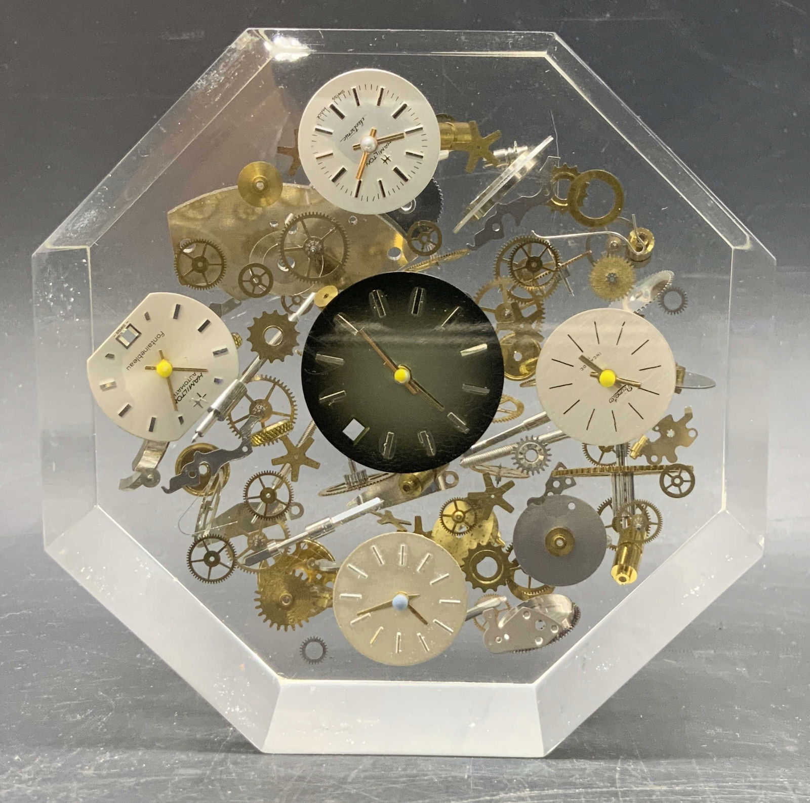 Vintage Lucite Exploding Watch Paperweight (1 of 10)