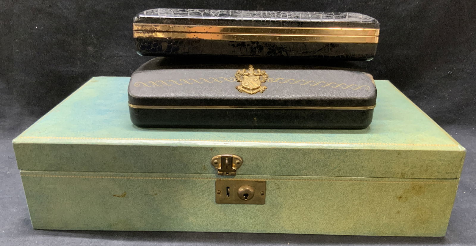 Lot 3 Vintage Hinged Jewelry Boxes (1 of 8)