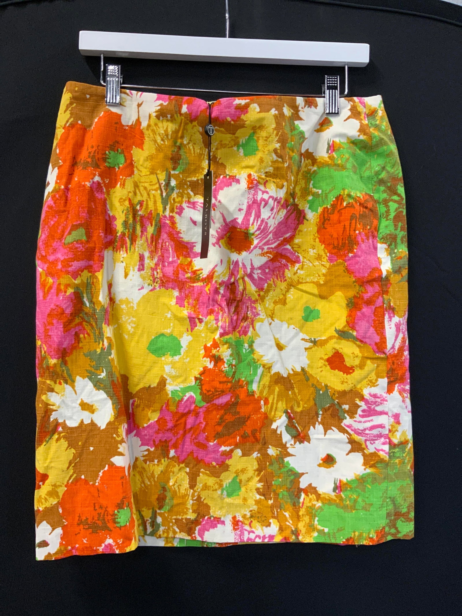 TALBOTS NWT COTTON WEAVE FLORAL SKIRT (1 of 6)