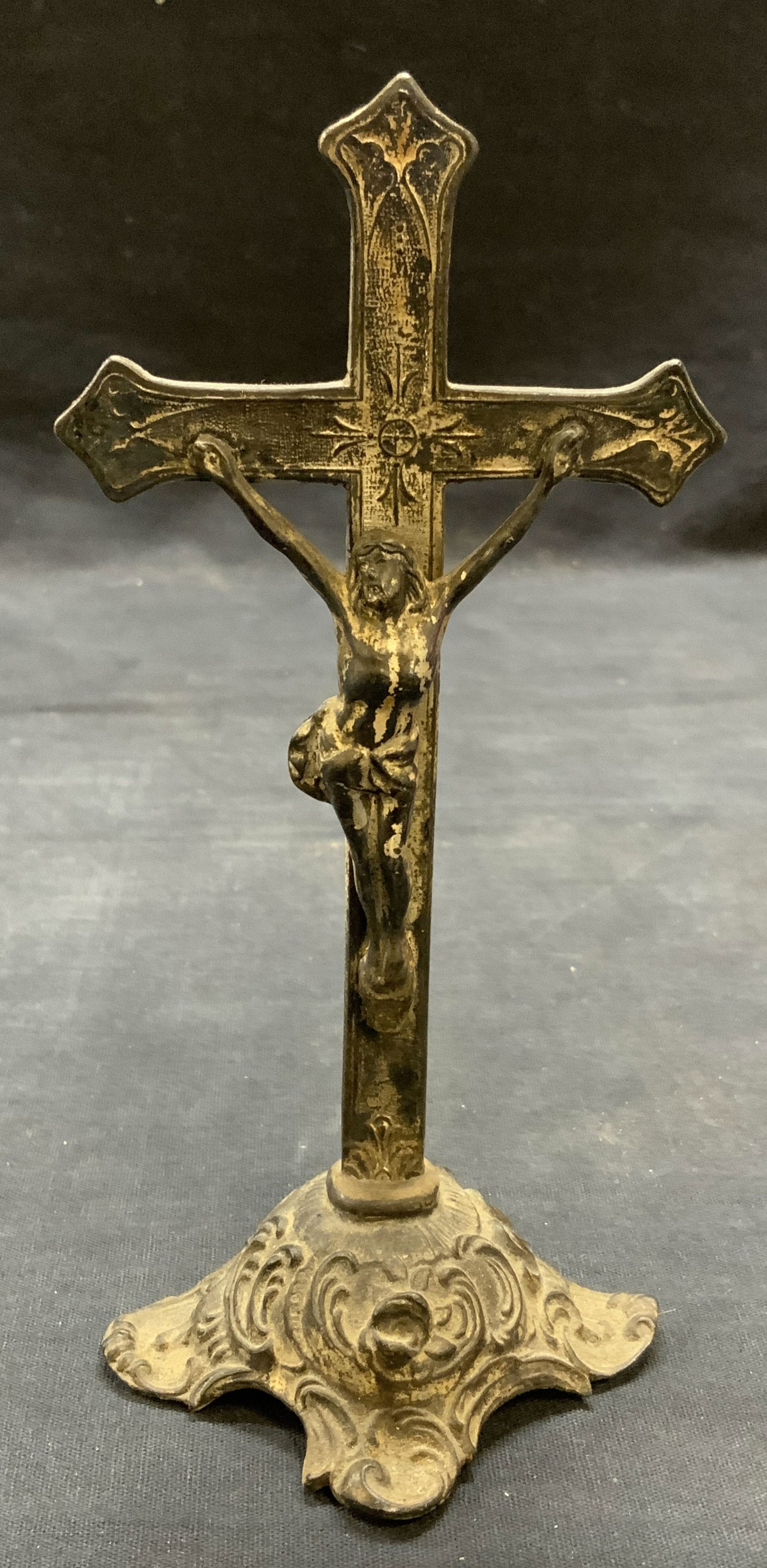 Vintage Silver Plated Crucifix Figural, USA (1 of 7)