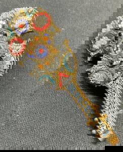 Vintage Micro Mosaic Millifiori Instrument Pin