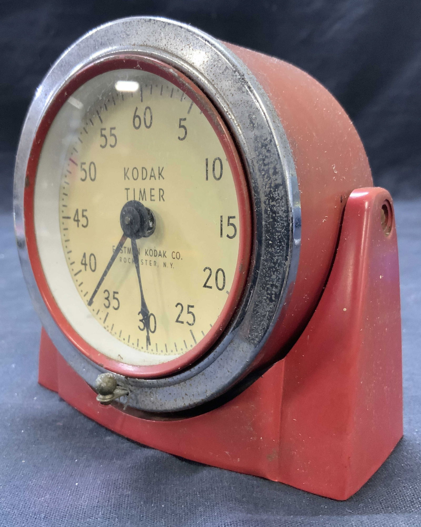KODAK TIMER Vntg Metal Tabletop Timer Red USA (1 of 9)