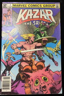 KA-ZAR The Savage Vol. 1, 1961 Marvel Comics: Ka-Zar The Savage Vol. 1, No. 3, June 1961. 50 cent collectible fantasy comic. Illustrated in color. Published by Marvel Comics Group. Printed in the U.S.A. Written by Bruce Jones, pencils by