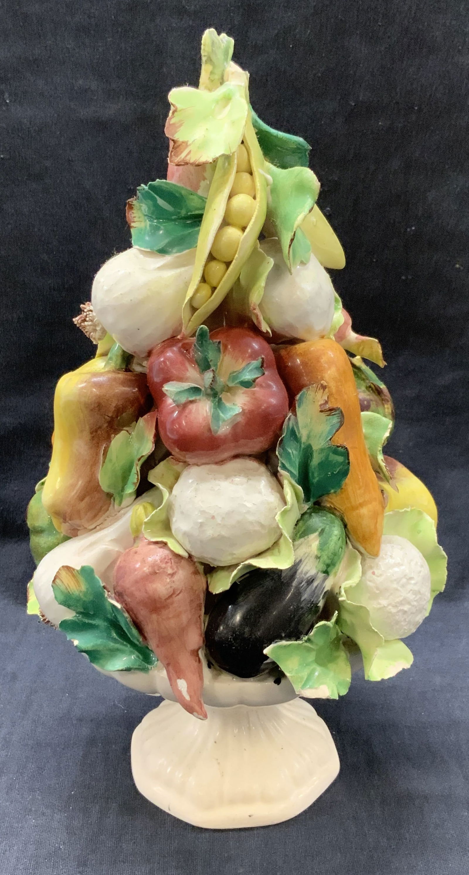 RG Sgn Vntg Hand Painted Ceramic Vegetable Topiary (1 of 9)