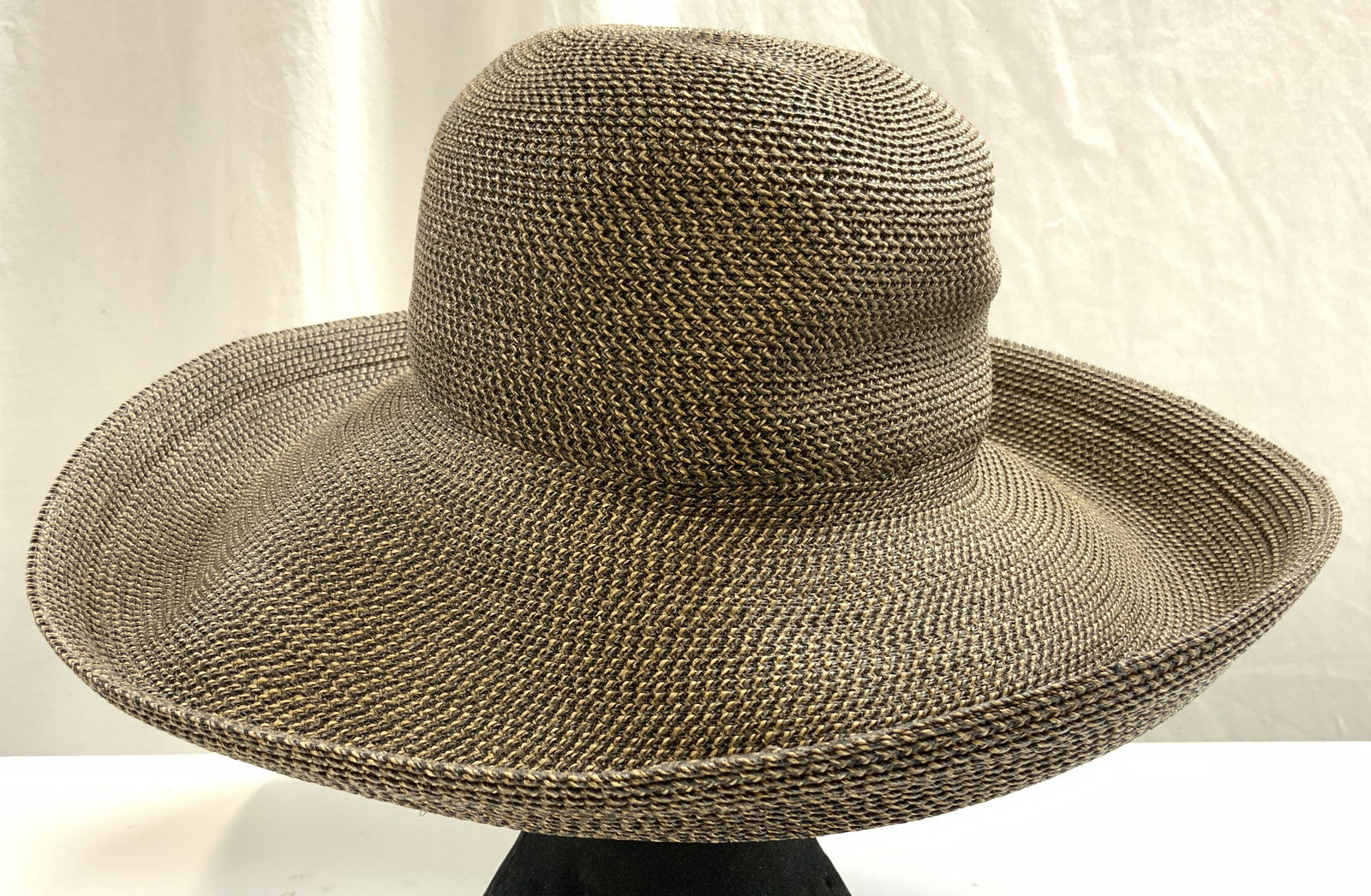 ERIC JAVITS NEW YORK Woven Straw Hat W Brim USA (1 of 8)