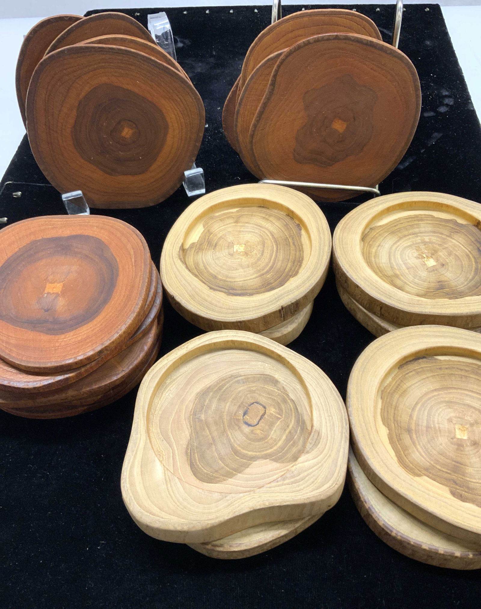 30 pcs. 2 Sets of Natural Wood Coasters (1 of 6)