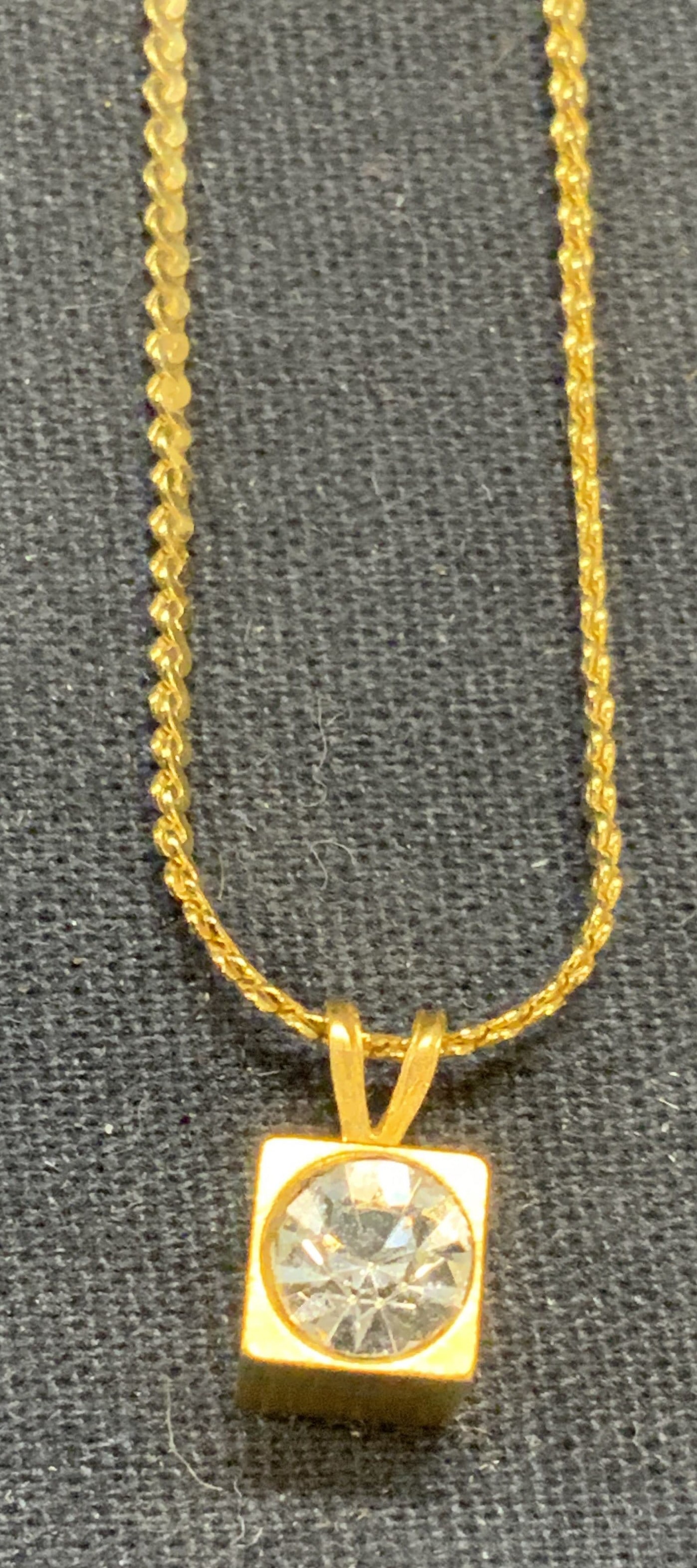 Robert Rose Gold Tone Crystal Pendant Necklace (1 of 7)