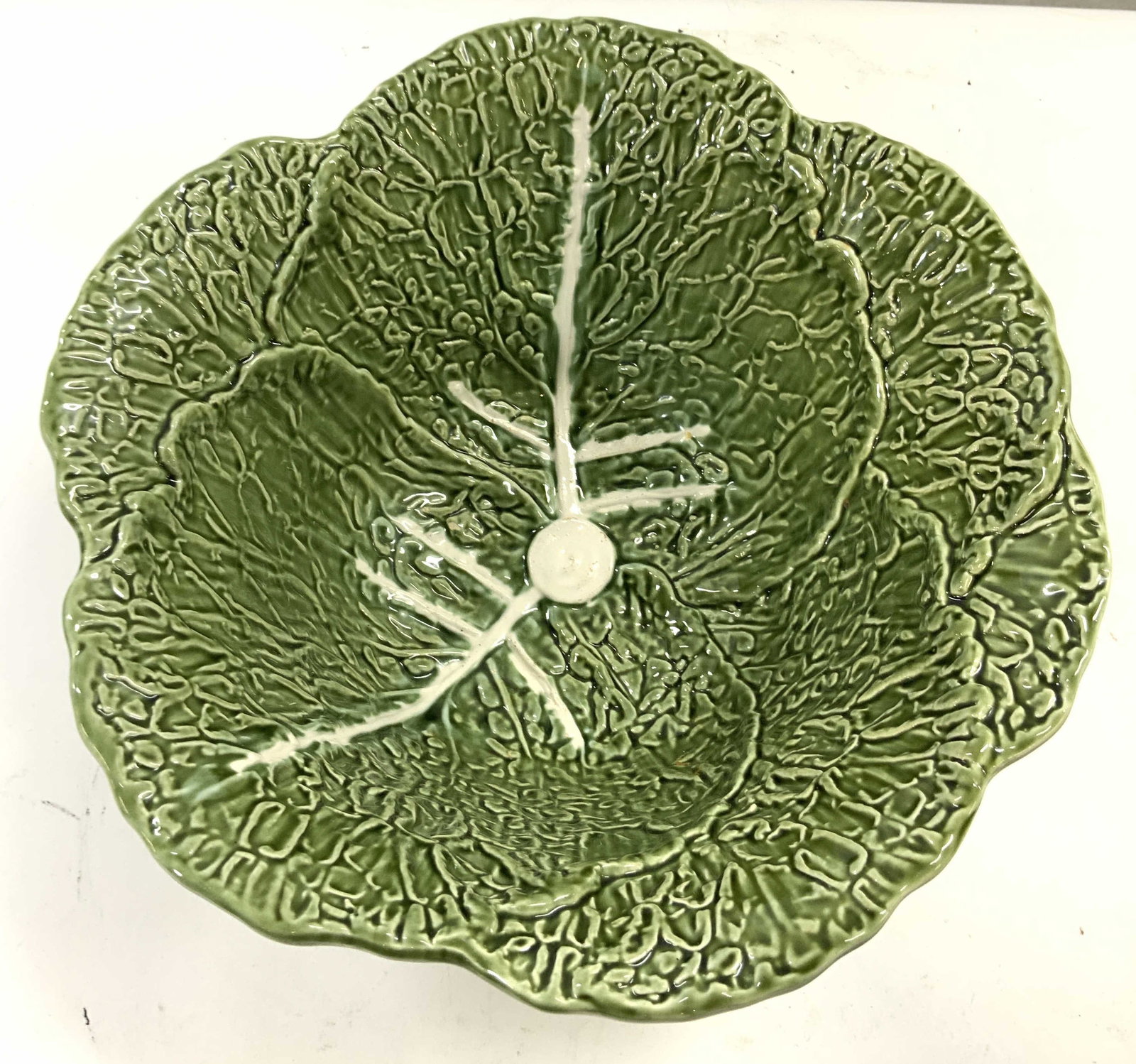 Porcelain Cabbage Leaf Bowl Vessel Green (1 of 7)