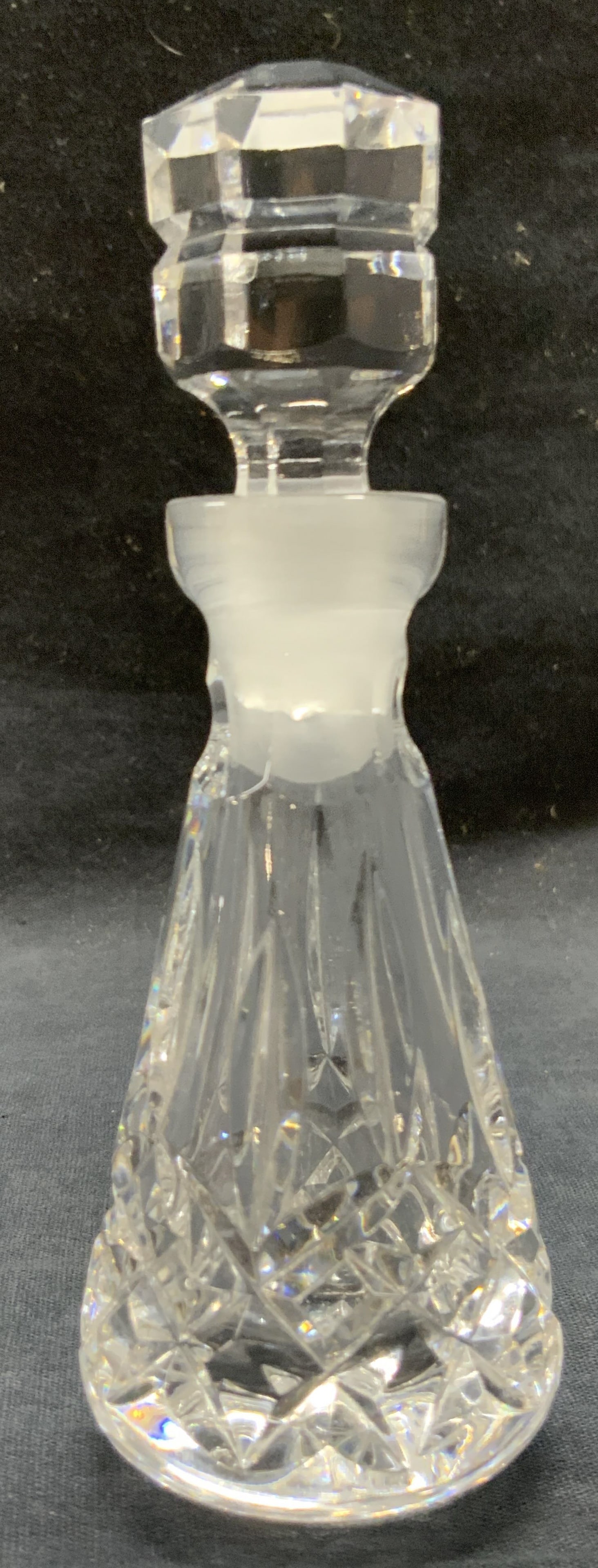WATERFORD Cut Crystal Perfume Bottle W/ Stopper (1 of 9)