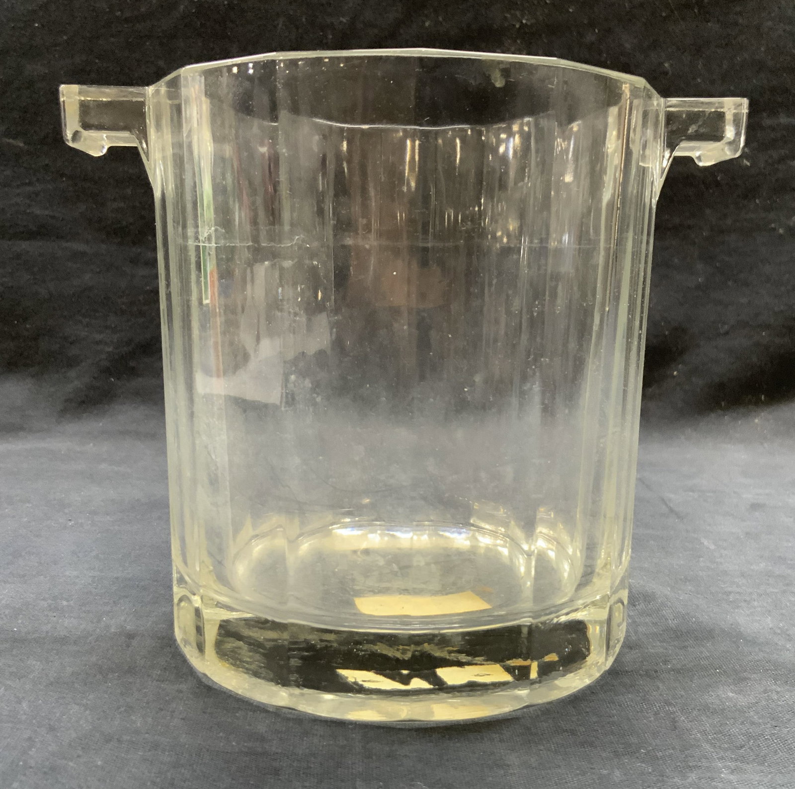 Vintage Clear Glass Ice Bucket, Italy (1 of 7)