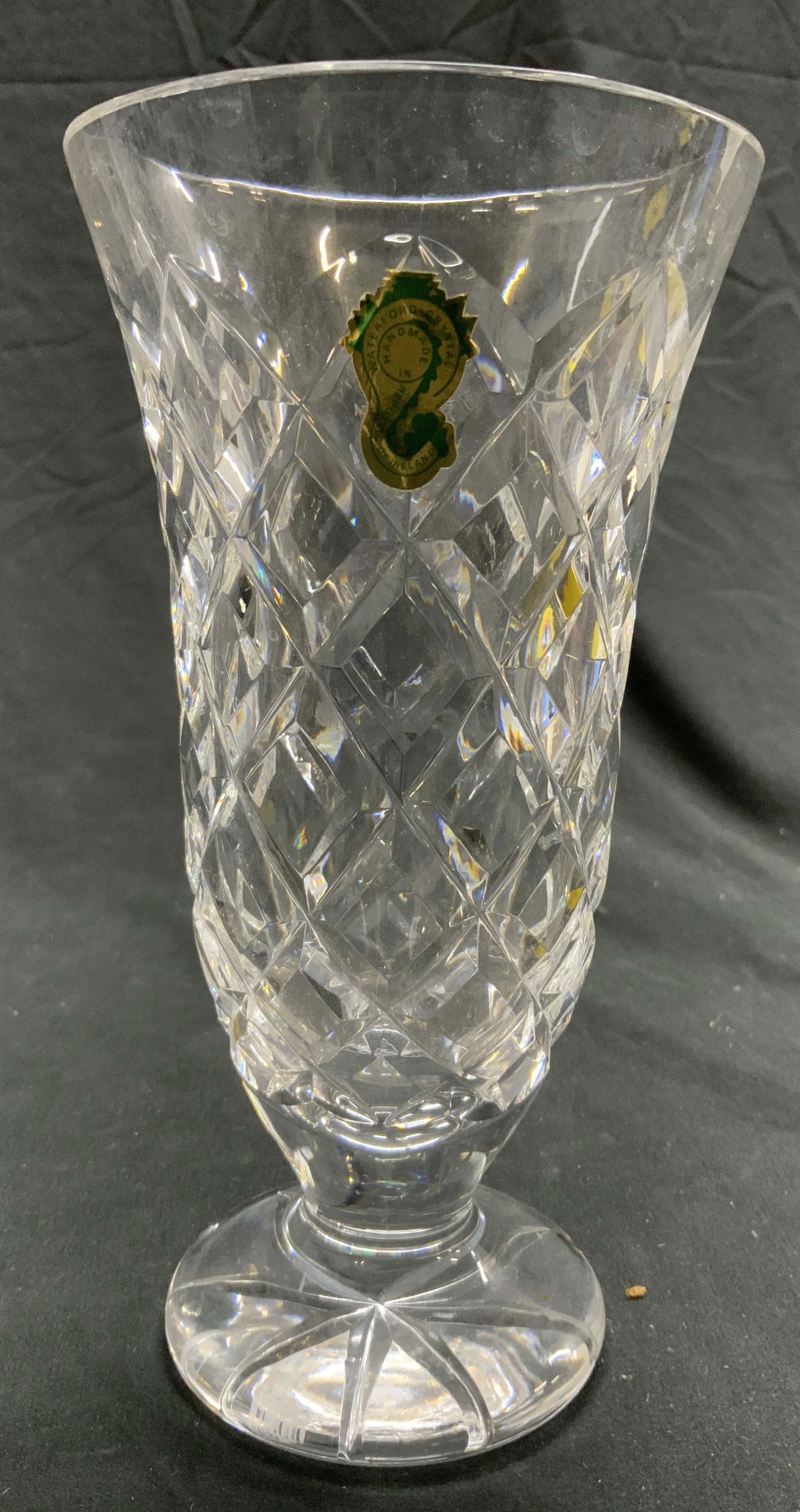 WATERFORD Kinsale Crystal Footed Vase Vessel (1 of 6)