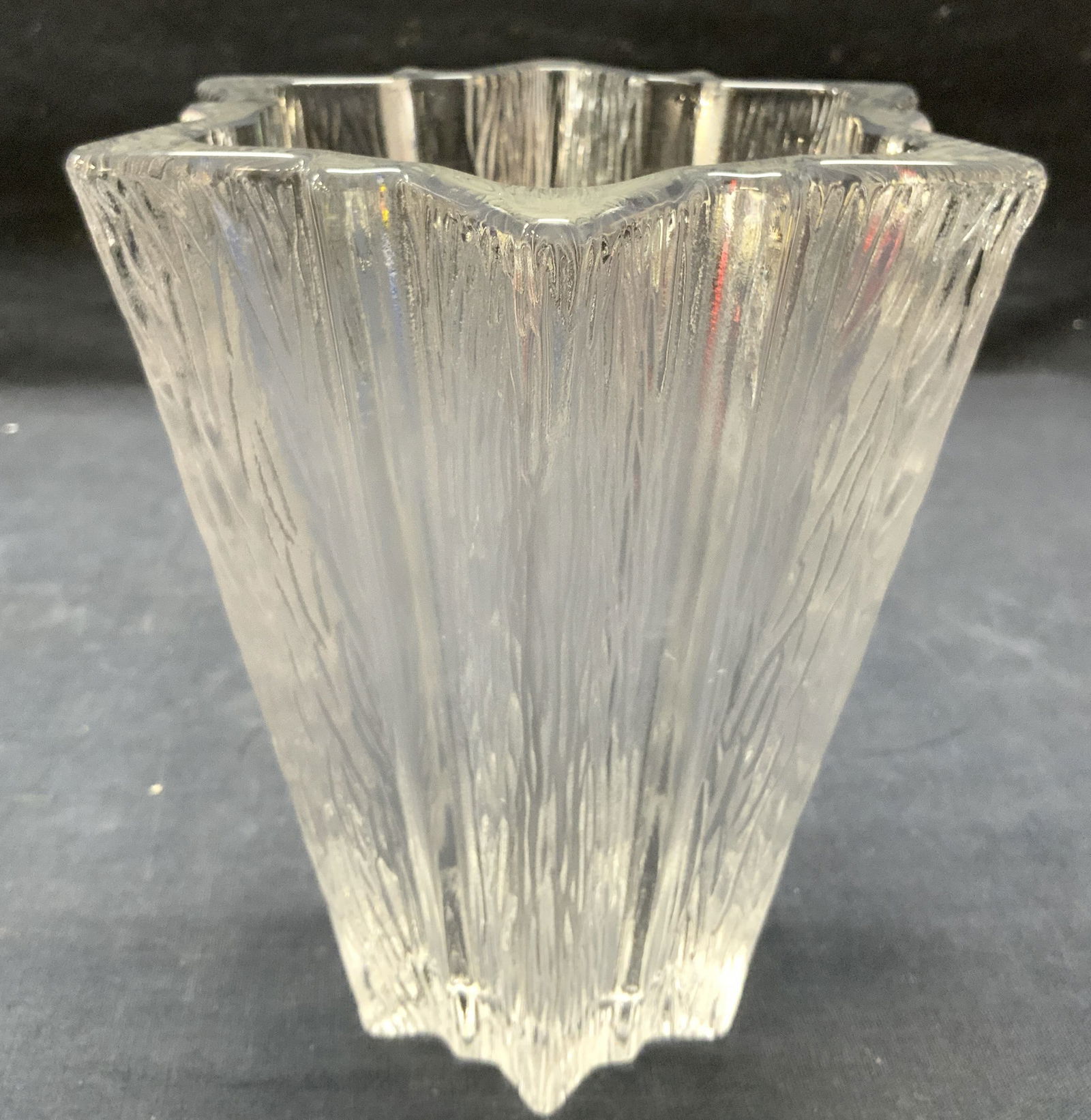 Attr PIERRE DAVESON Vntg Art Deco Gls Star Vase (1 of 6)