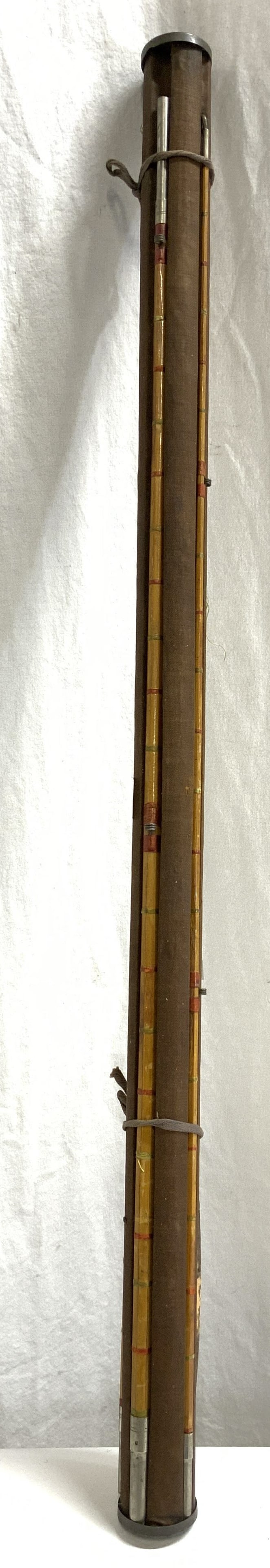 Vintage Wood & Metal Fishing Rod W Rack (1 of 6)