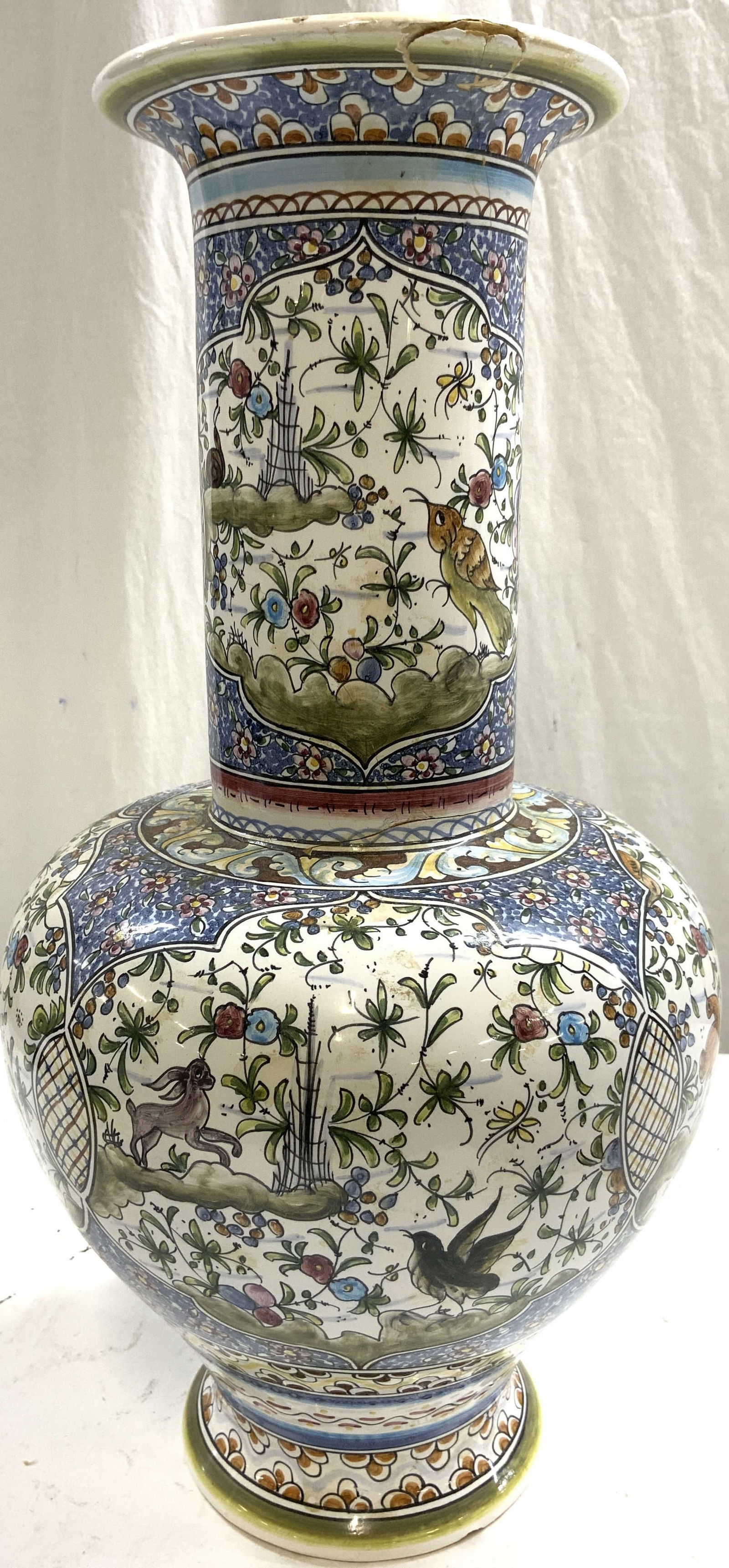 ESTRELA DE CONIMBRIGA H Painted Porc Vase 18in (1 of 8)
