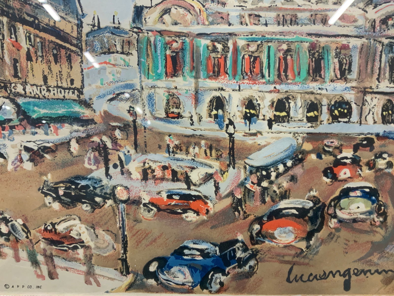 Lucien Genin Place De L Opera 1895 Lithograph (1 of 10)