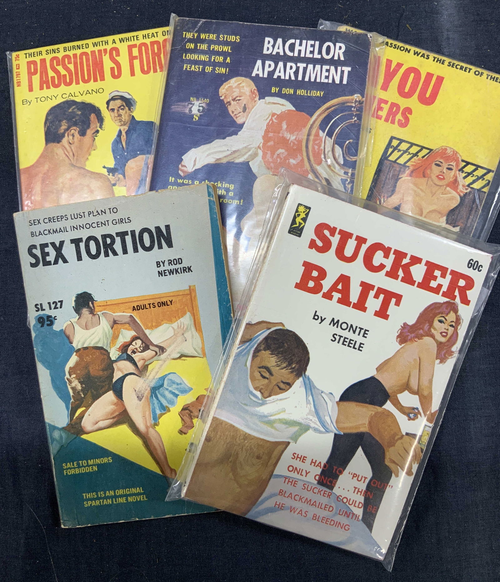 5 Books Bundle Pulps Erotica 1960s Collectibles (1 of 6)