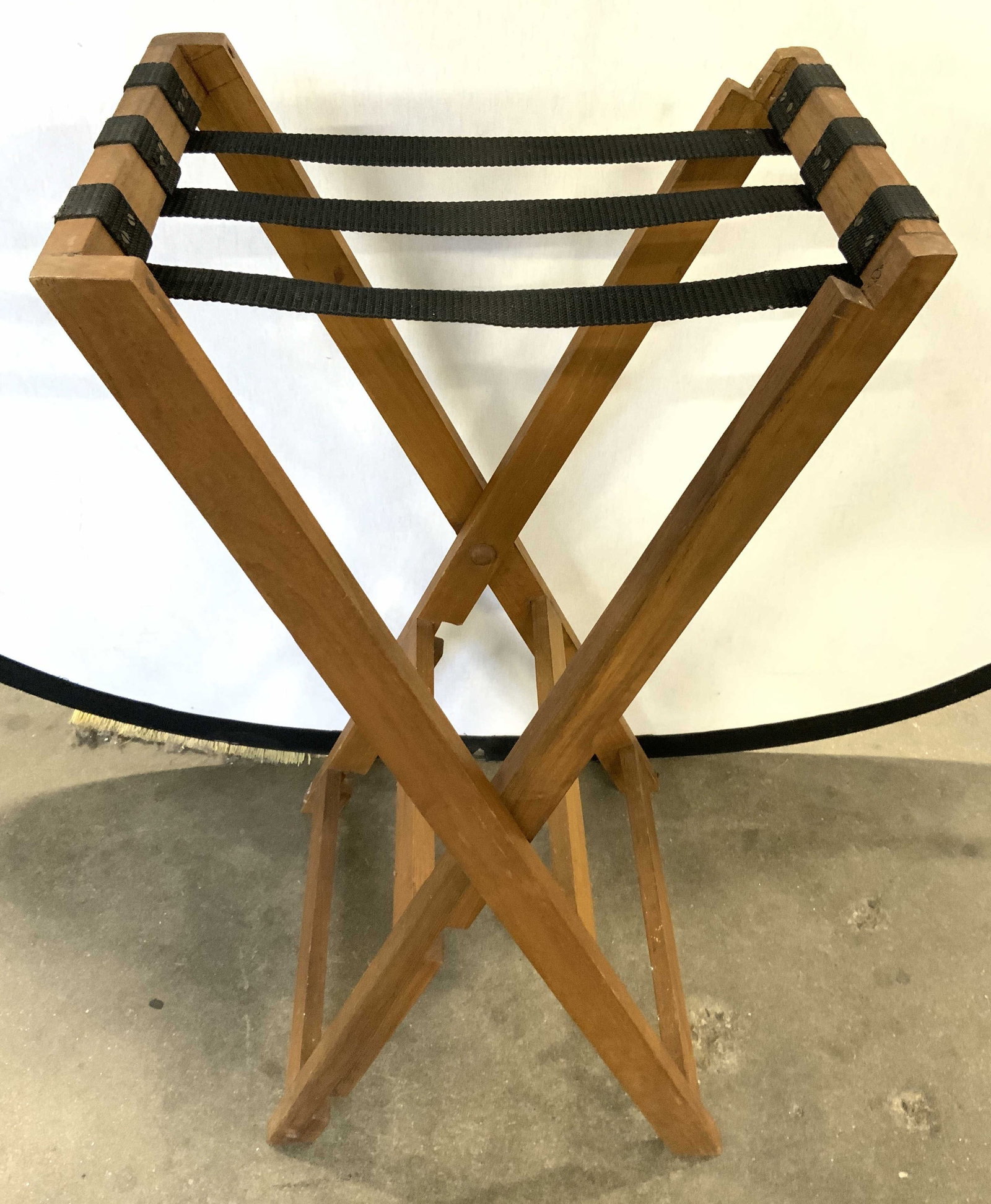 Vintage Folding Wooden Luggage Rack (1 of 6)
