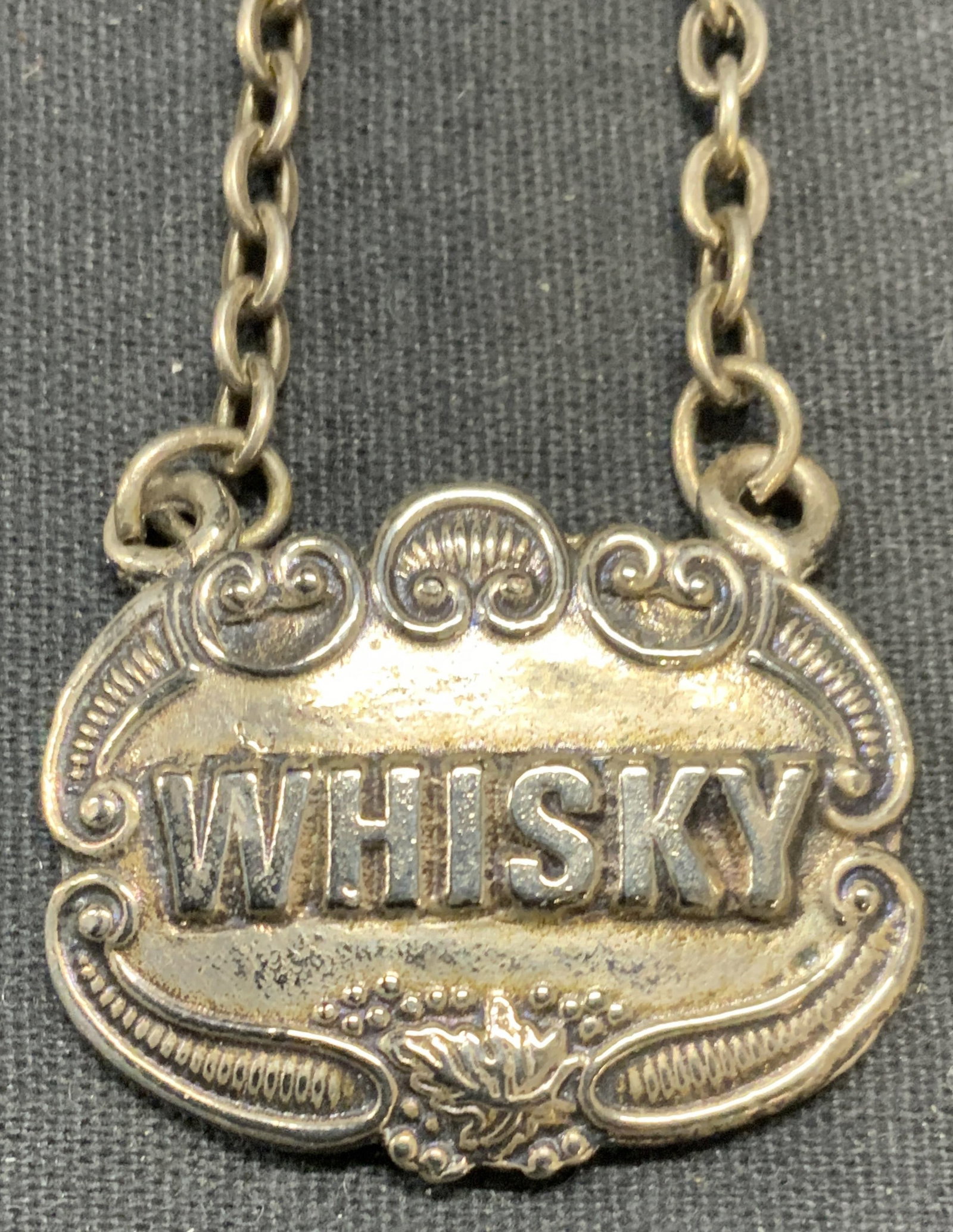Vintage Silver Plated Whisky Bottle Label (1 of 6)