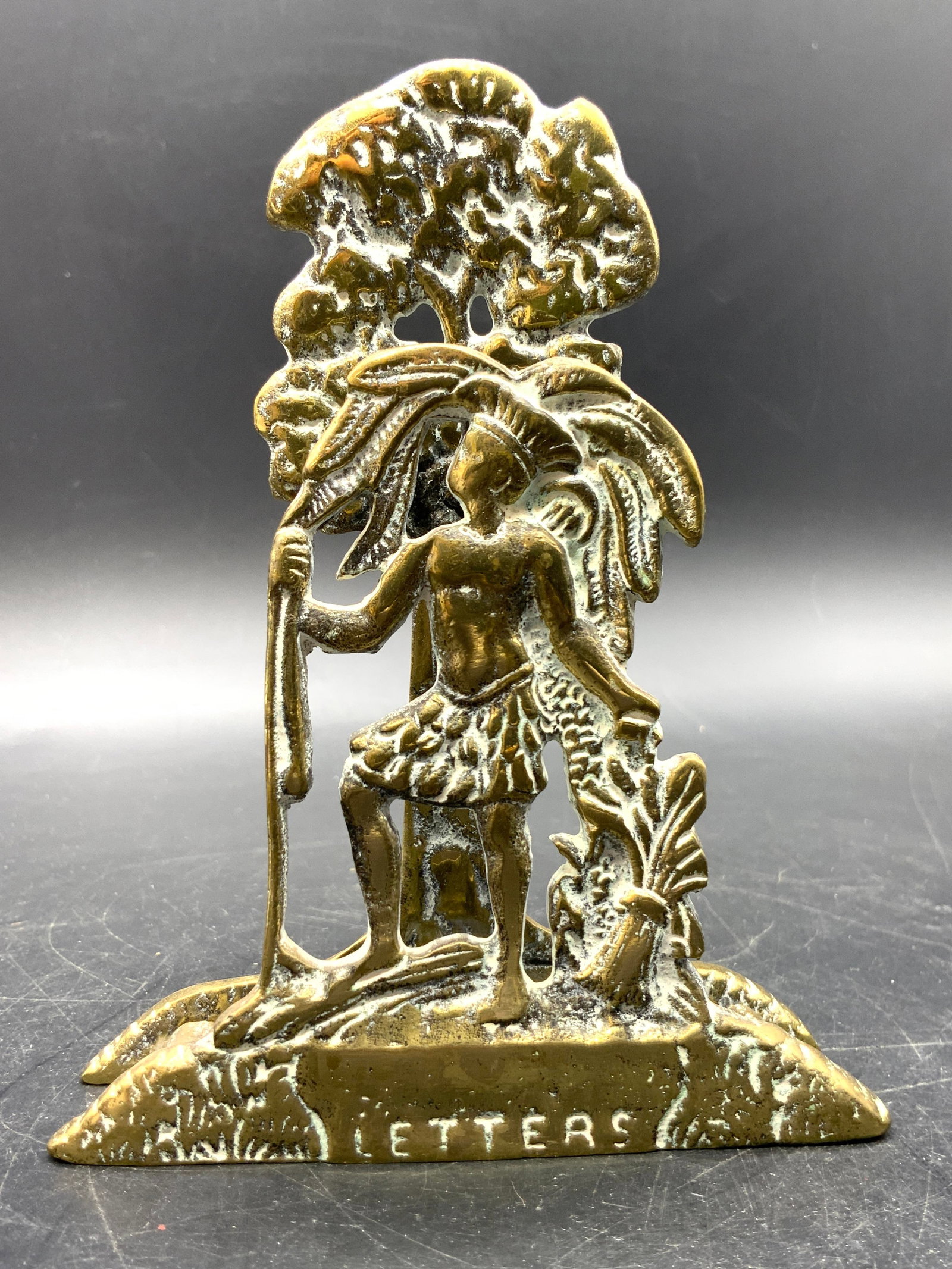 Vintage Brass Toned Metal Letter / Document Holder (1 of 8)