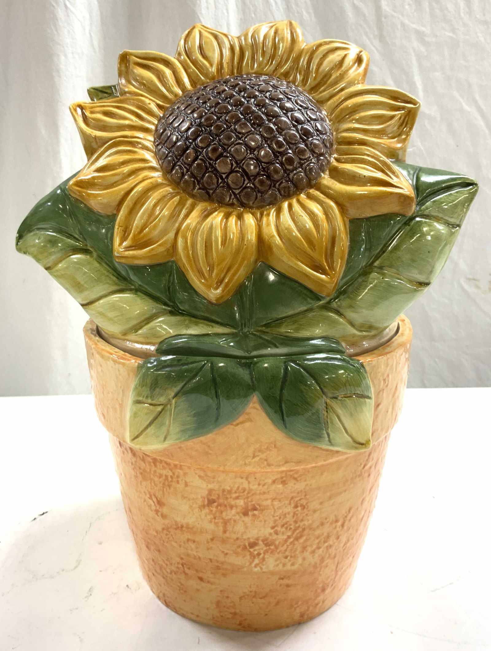 SUSAN WINGET Lidded Porcelain Planter Vessel 14in (1 of 8)