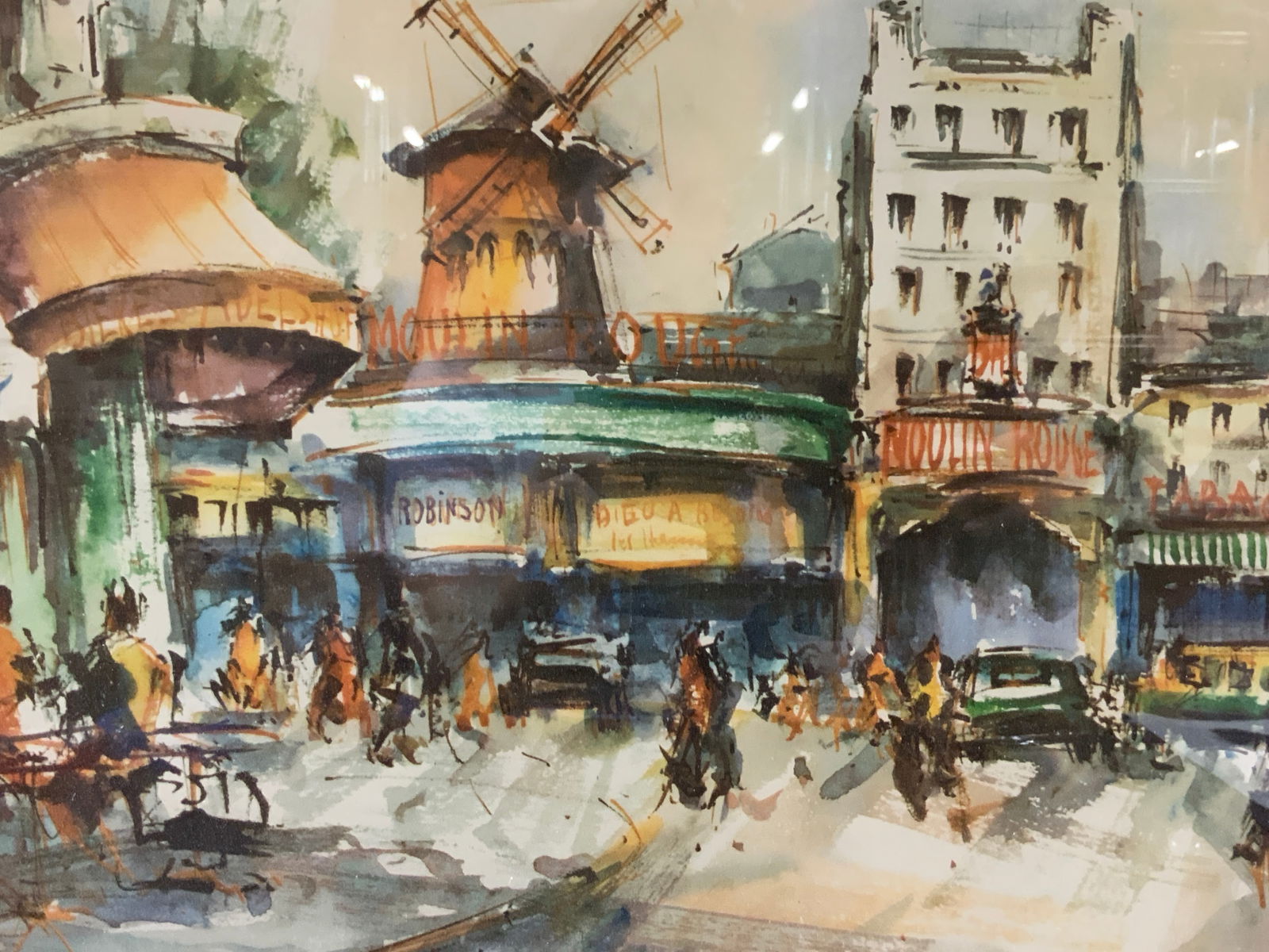 Marius Girard Street Scene Watercolor Lithograph (1 of 10)
