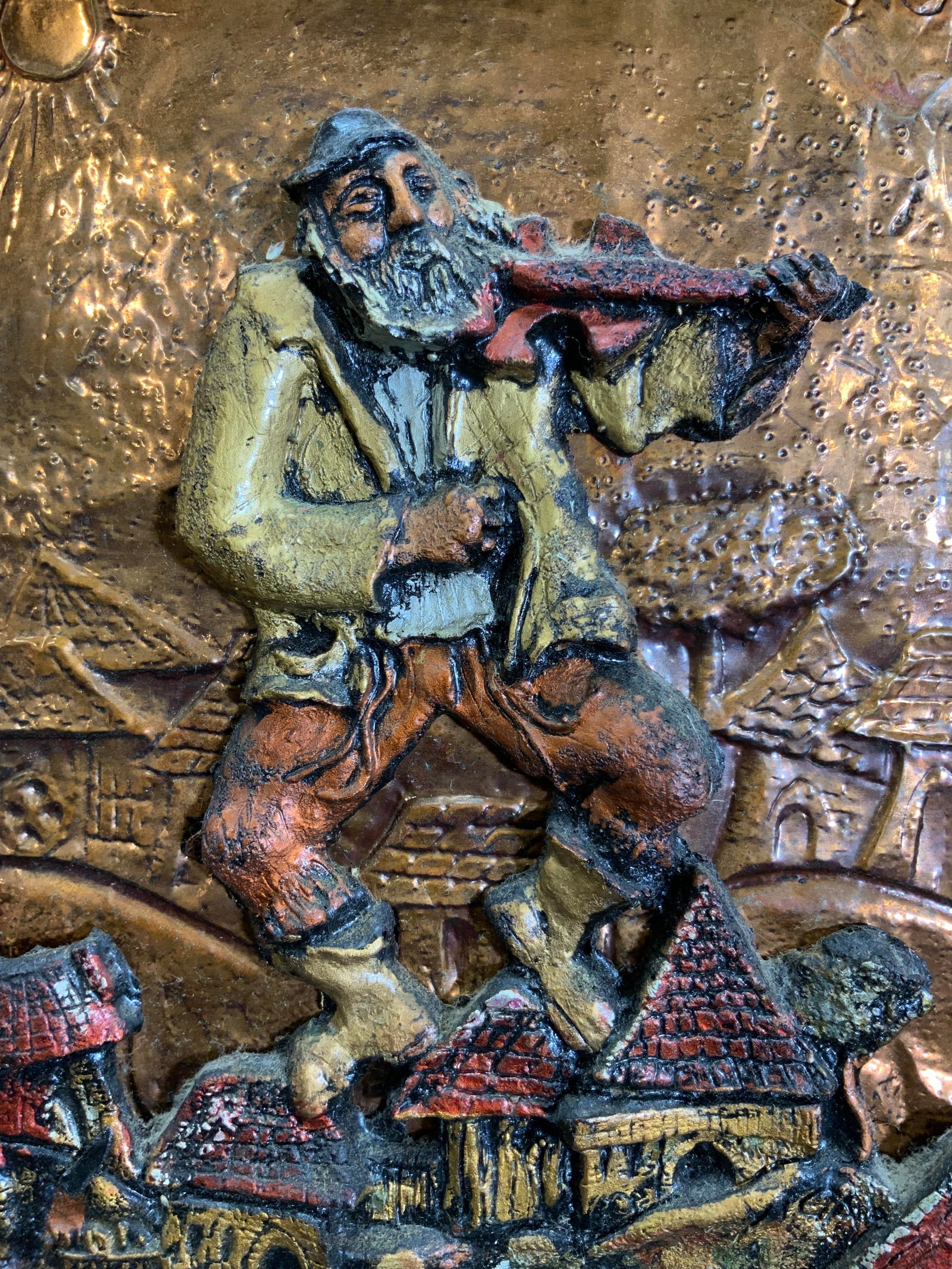 Mid Century Fiddler on the Roof High Relief (1 of 11)