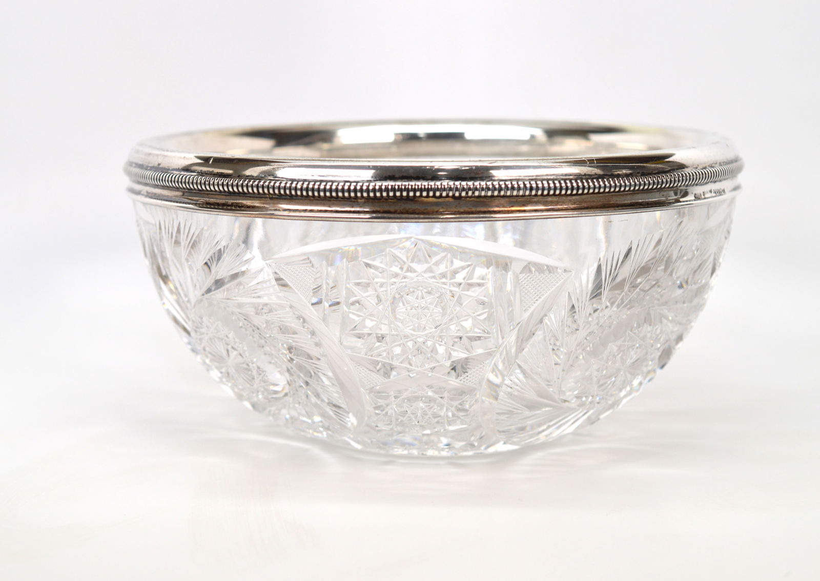 Vintage Gorham Crystal Bowl w Sterling Silver (1 of 3)
