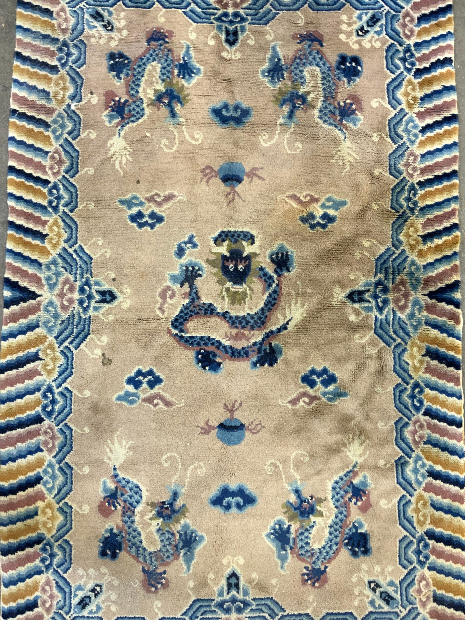 Vintage Chinese Art Deco Wool Area Rug (1 of 8)