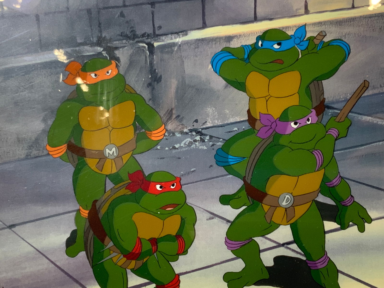 Teenage Mutant Ninja Turtle Animation Cel. (1 of 12)