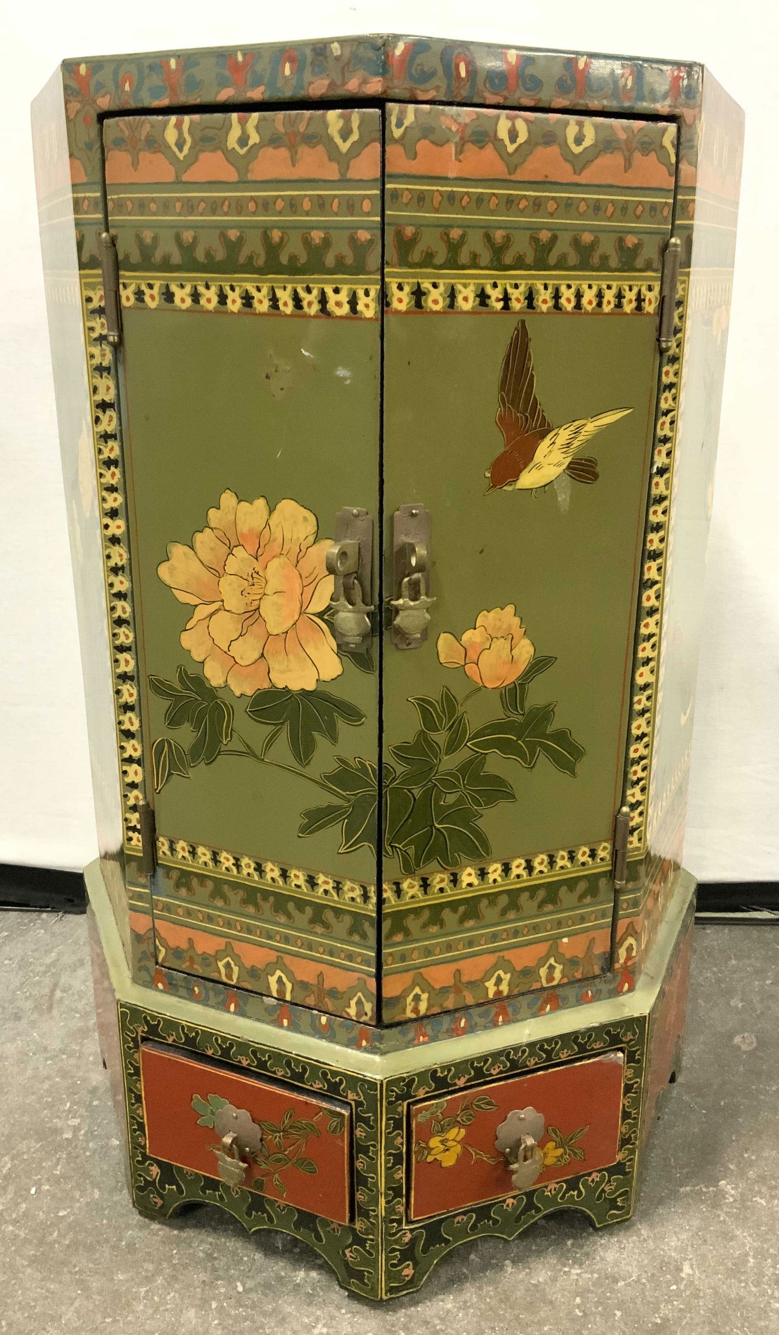 SEOUL FURN ANTQ CO Lacquered Asian Hat Bx W Lid (1 of 11)