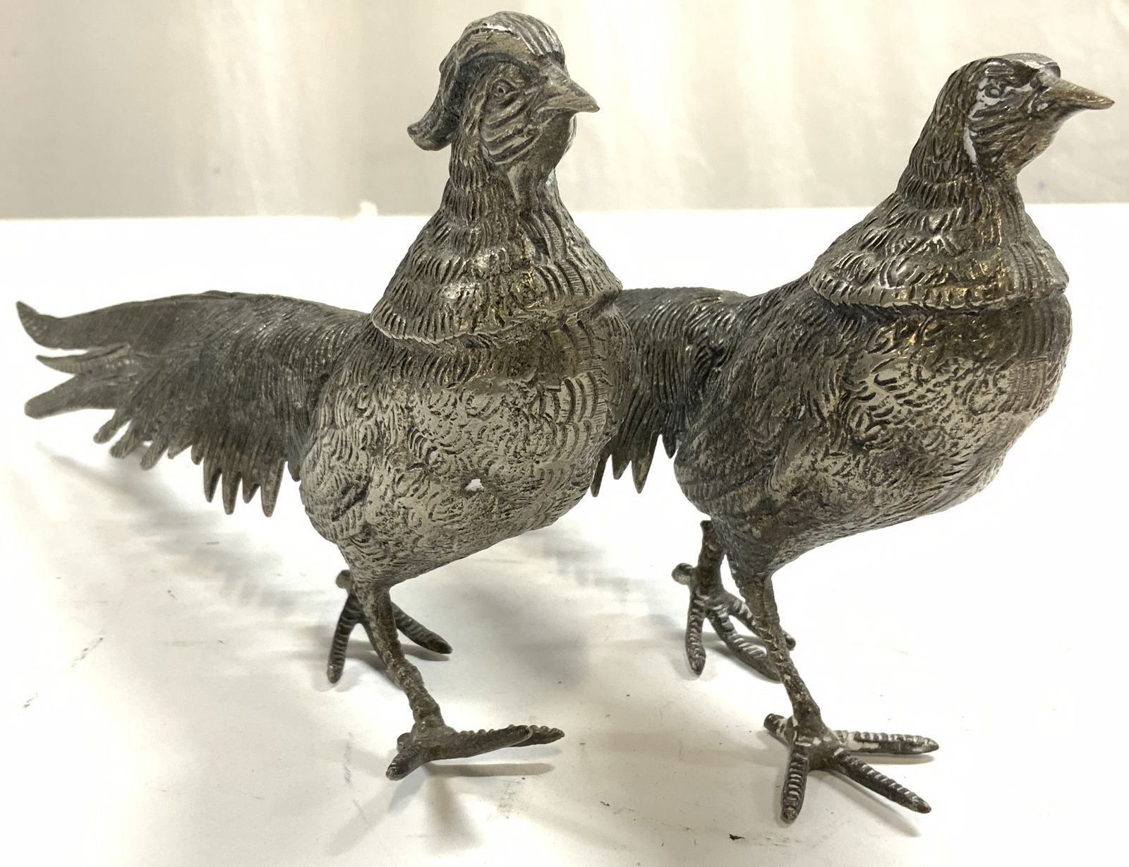 Lot 2 Pewter Pheasant Figures ITALY (1 of 8)