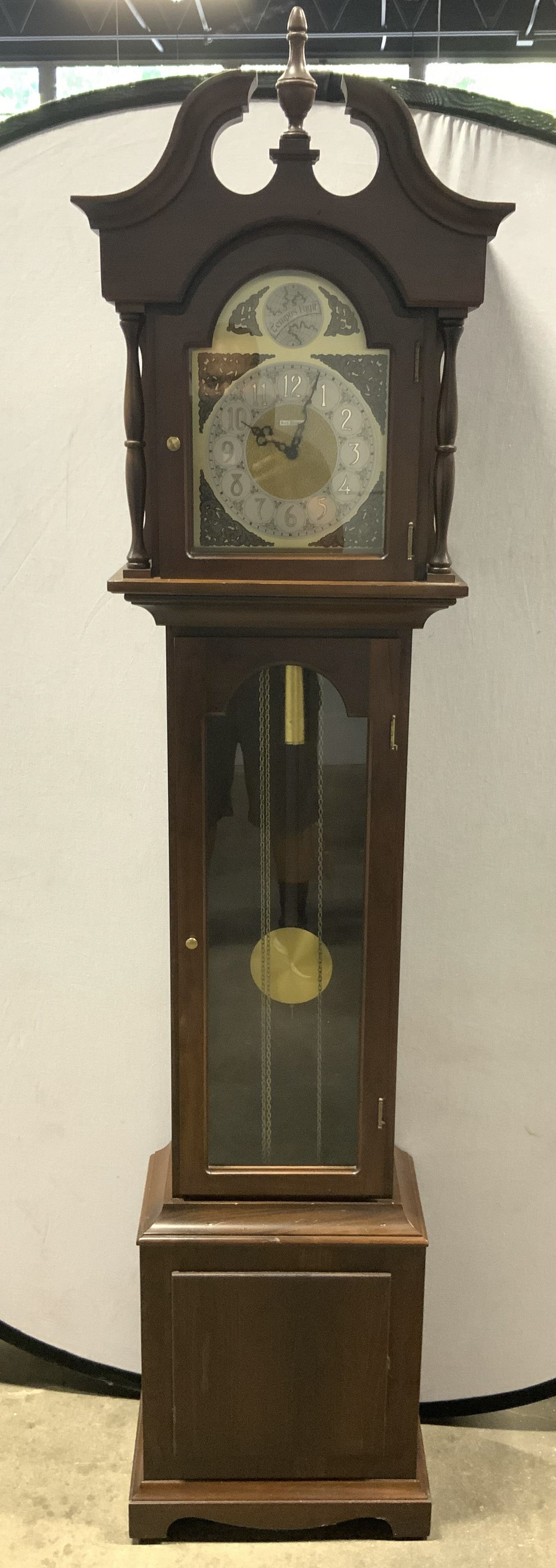 SETH THOMAS TEMPUS FUGIT Vntg Wood Grandfather Clock (1 of 11)