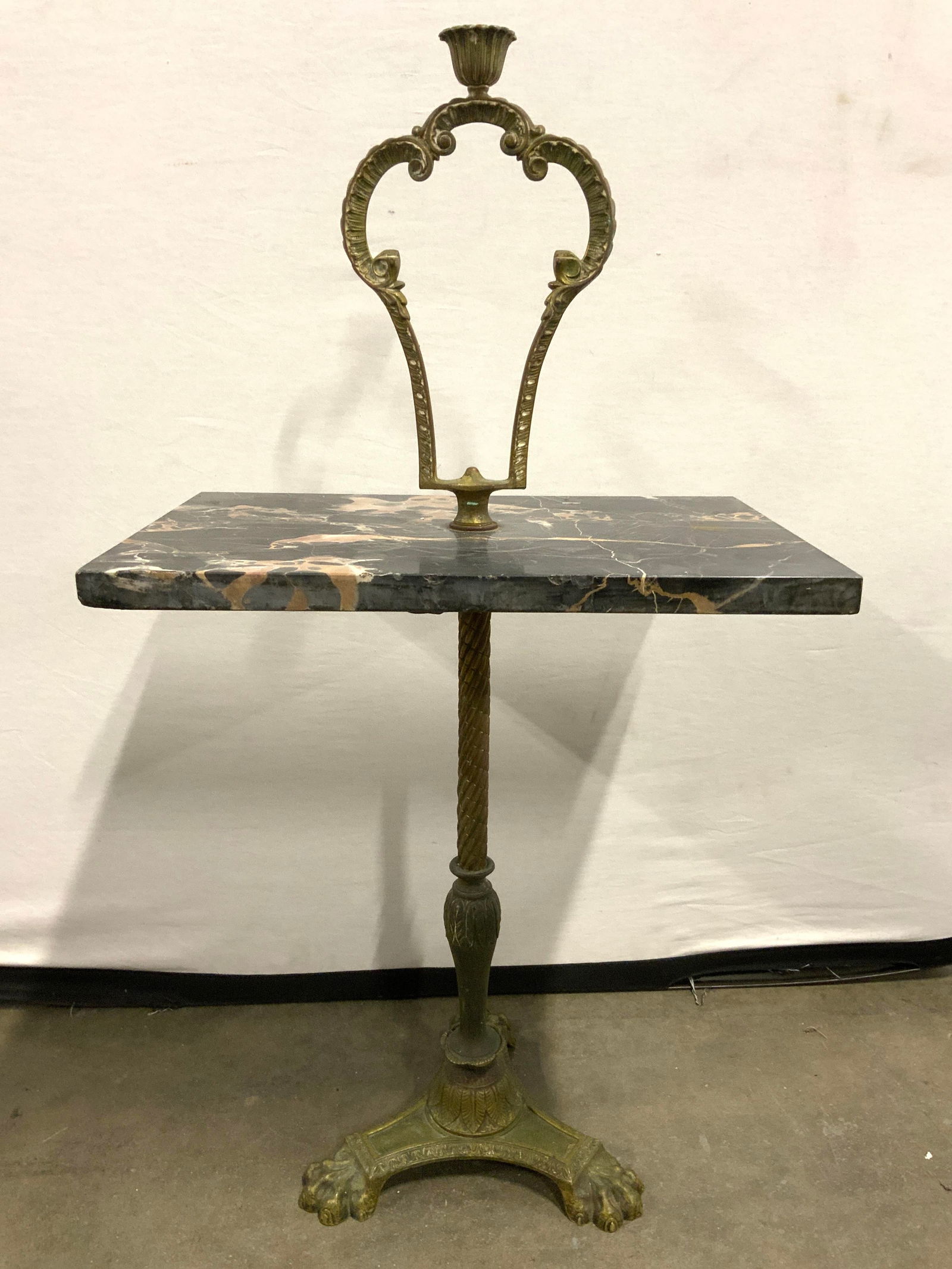 Vintage Brass & Marble Smoking Stand (1 of 9)
