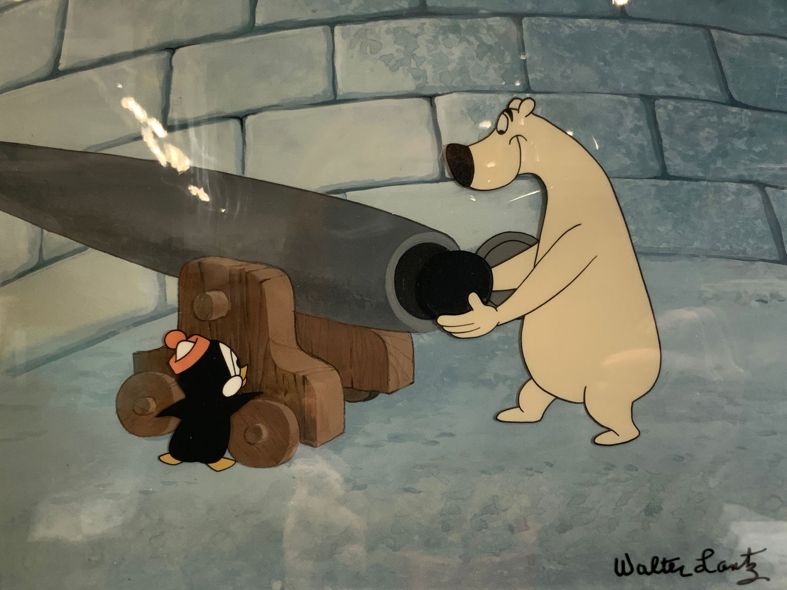 Walter Lantz Productions Framed Animation Cel. (1 of 12)