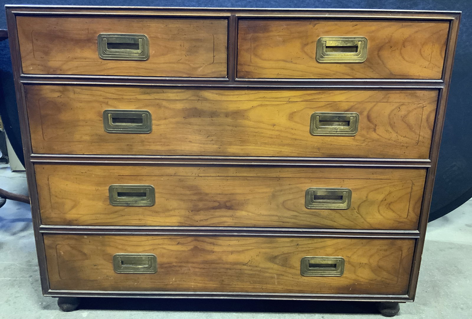 BAKER FURNITURE Campaign Empire Style Wood Dresser (1 of 9)