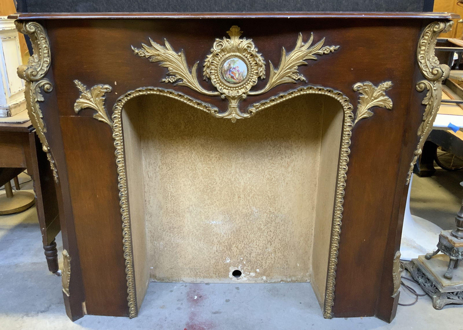 Decorative Wooden Ormolu Fireplace Mantel (1 of 9)