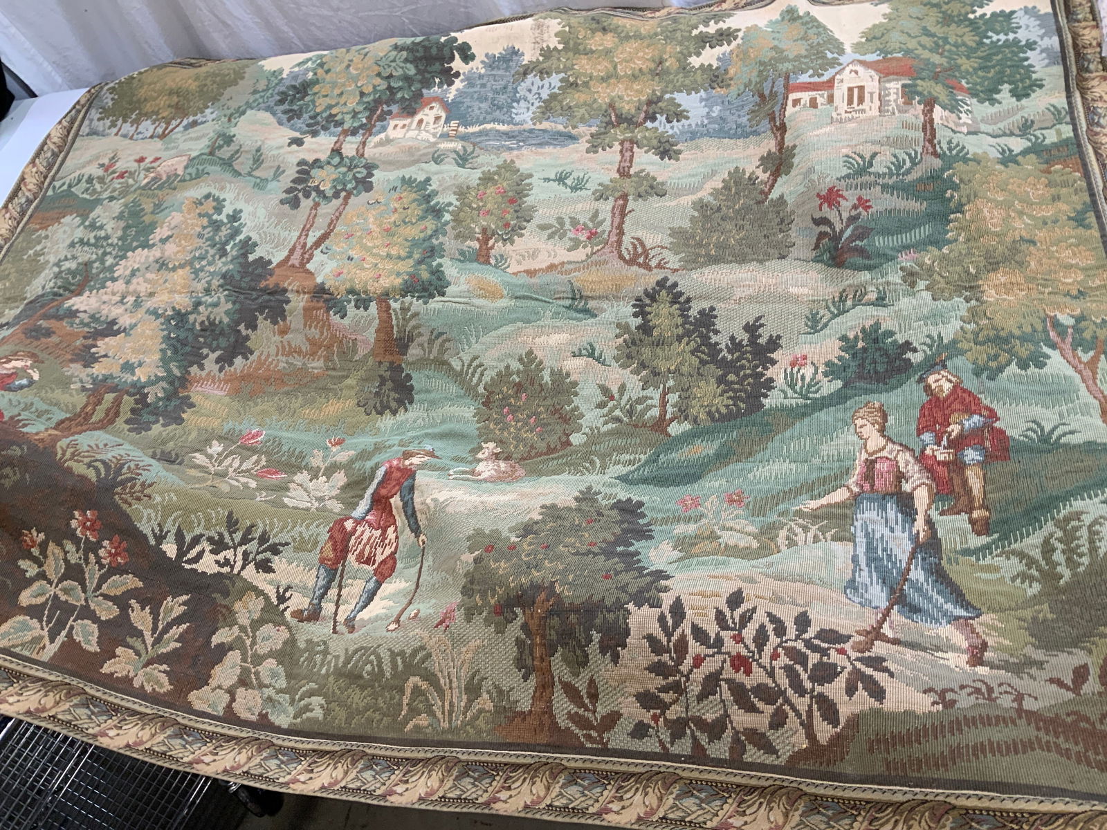 Oversized French Woven Wall Tapestry, 7 Ft L (1 of 10)