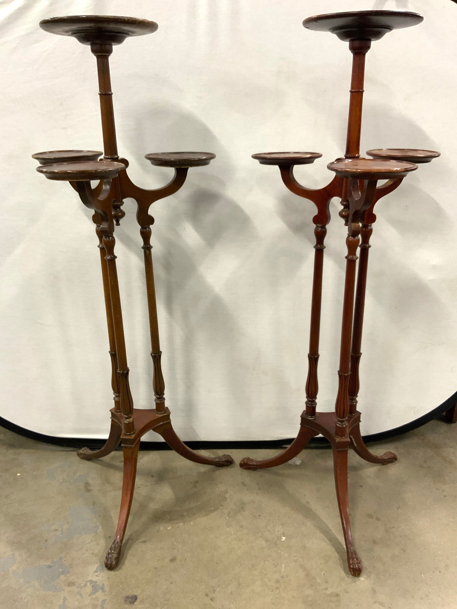 Pr Vintage Carved Wooden Plant Stands (1 of 8)