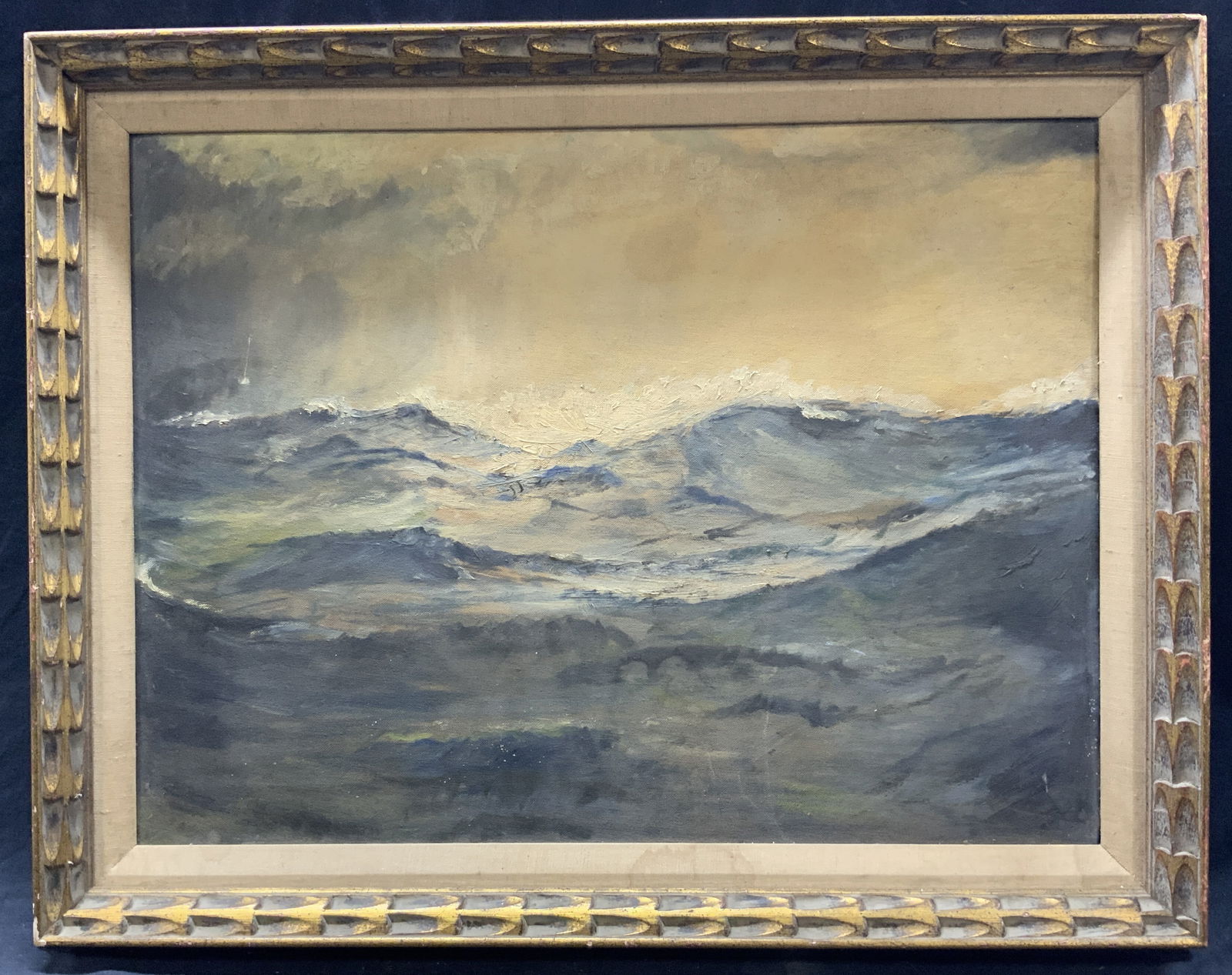 Framed Seascape Waves Oil Painting (1 of 9)