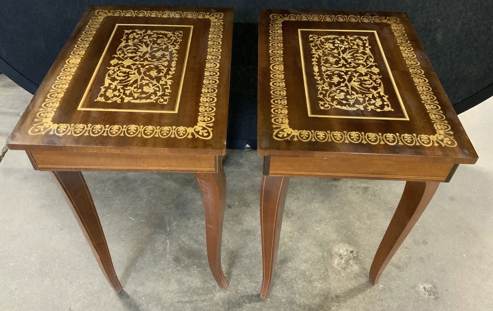 REUGE Inlaid Wooden Music Box Tables W Lids (1 of 8)