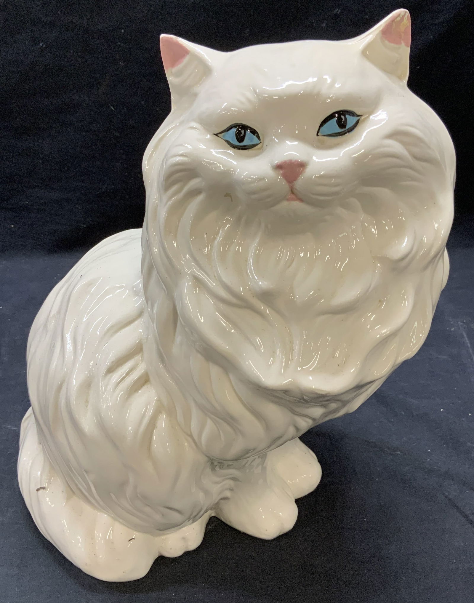 Hand Painted Ceramic Cat Sculpture, 14 in. Ht (1 of 7)