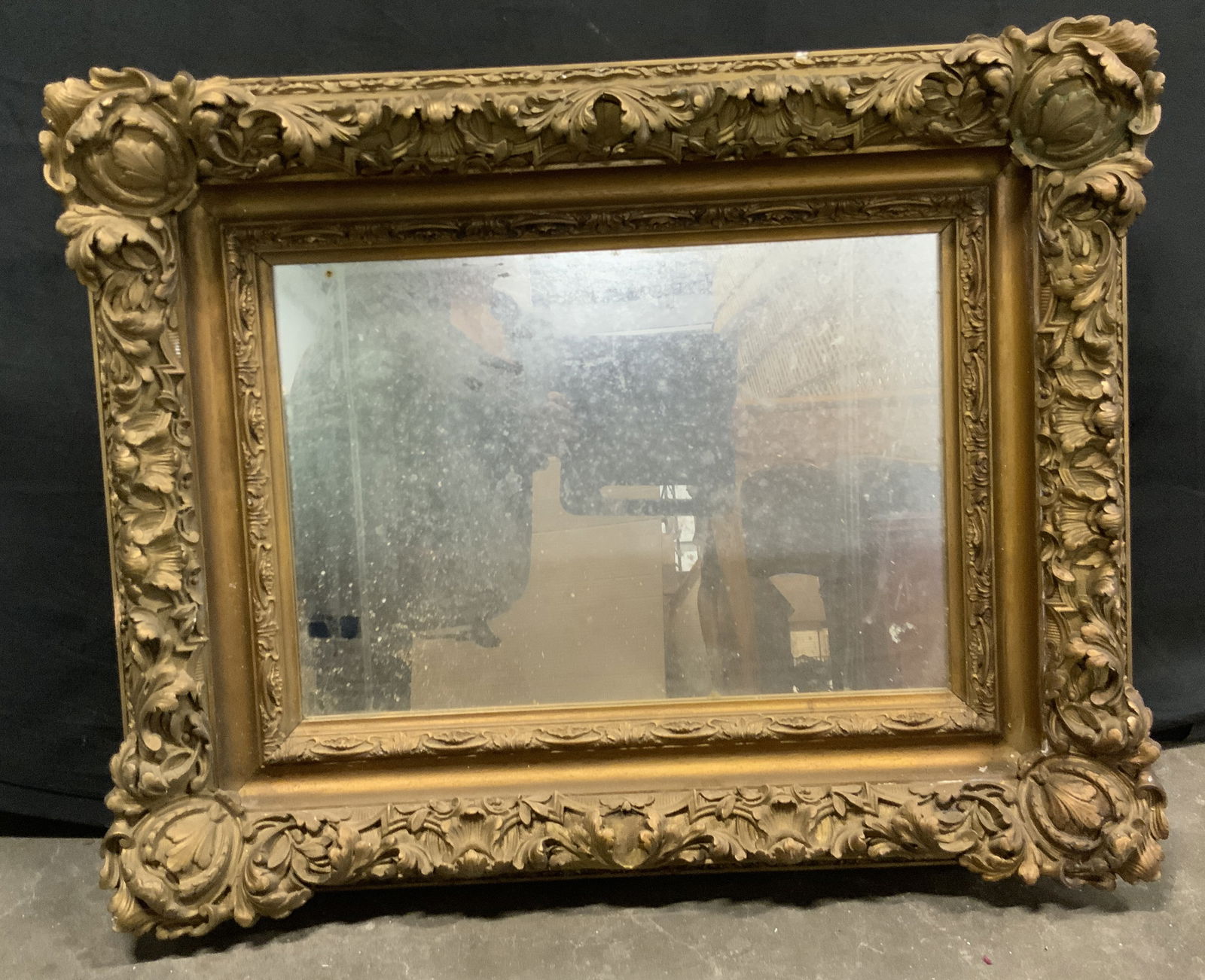 Vintage Gold Leafed Ornate Wooden Mirror (1 of 9)