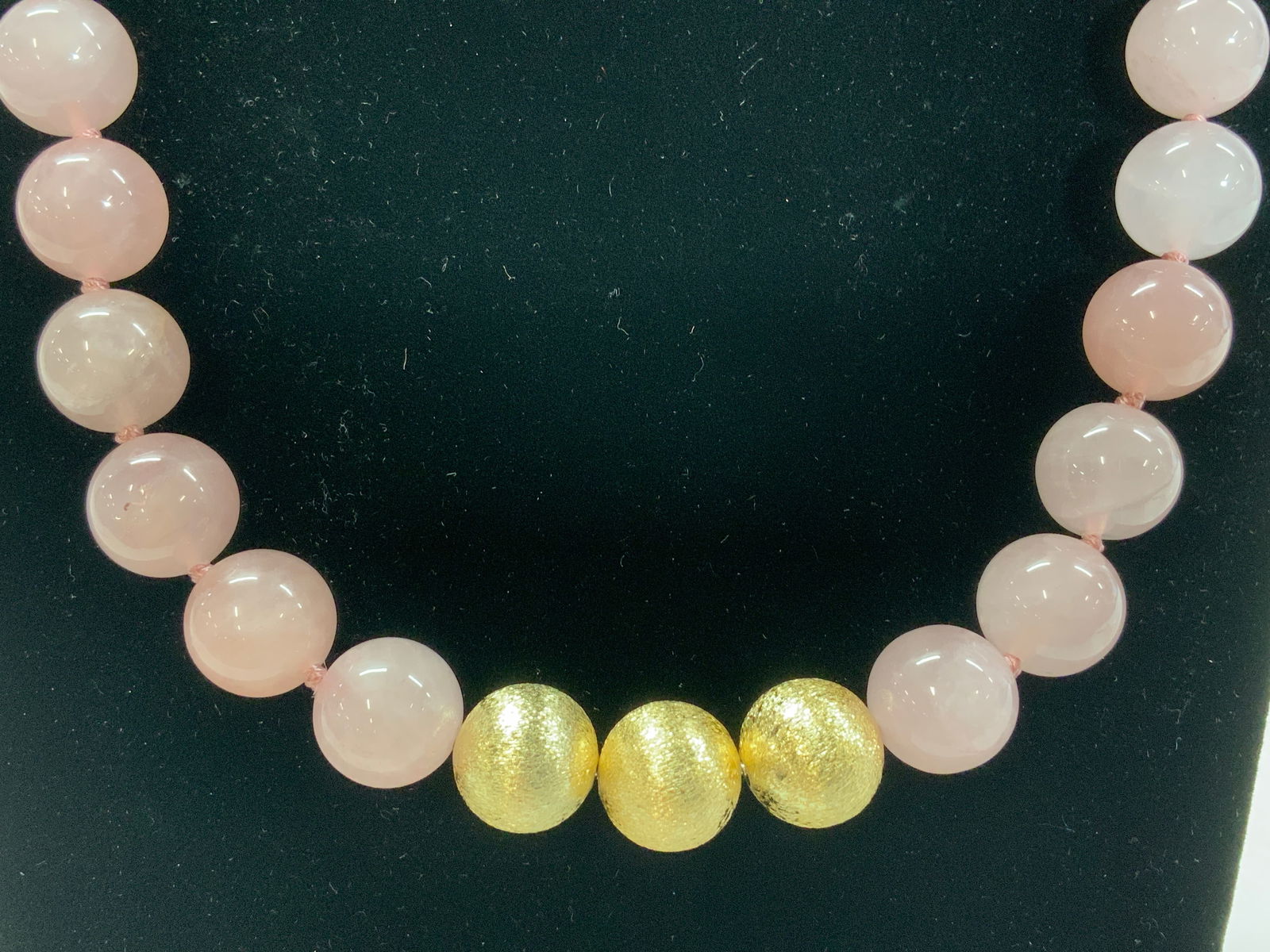 C.N. Chunky Rose Quartz Bead Necklace (1 of 9)