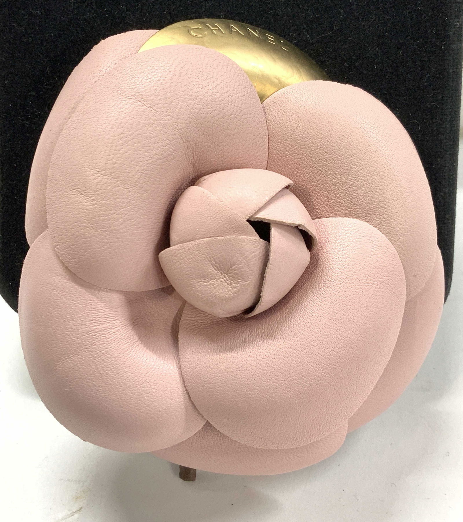 CHANEL Camelia Leather Flower Brooch, Sgn (1 of 8)