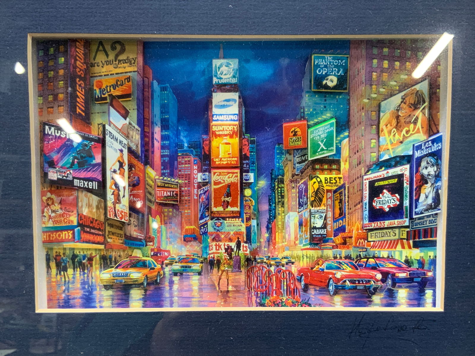 Signed 3D Collage Times Square at Night (1 of 13)