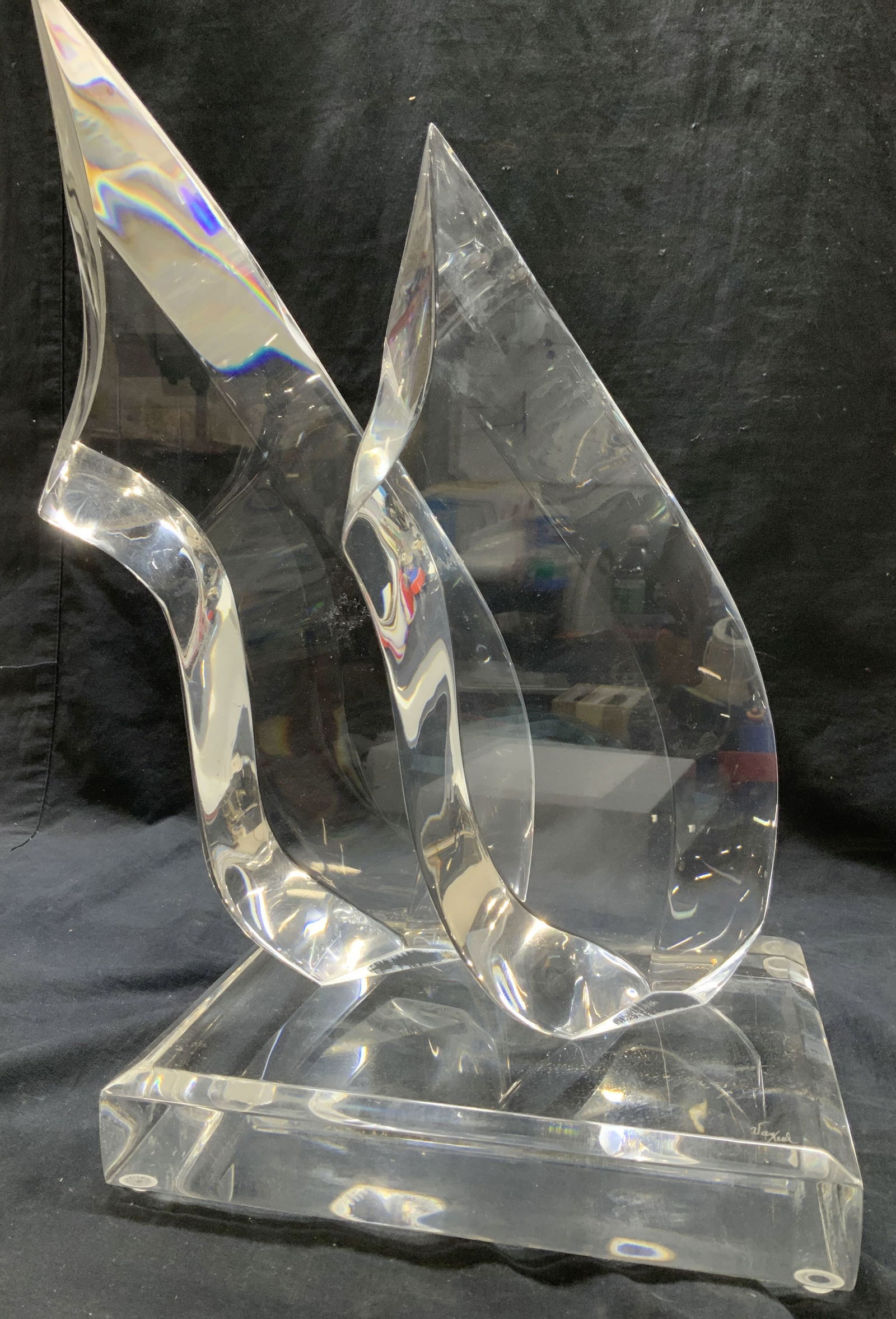 Signed Van Teal Lucite Mid Cent Modern Sculpture (1 of 7)