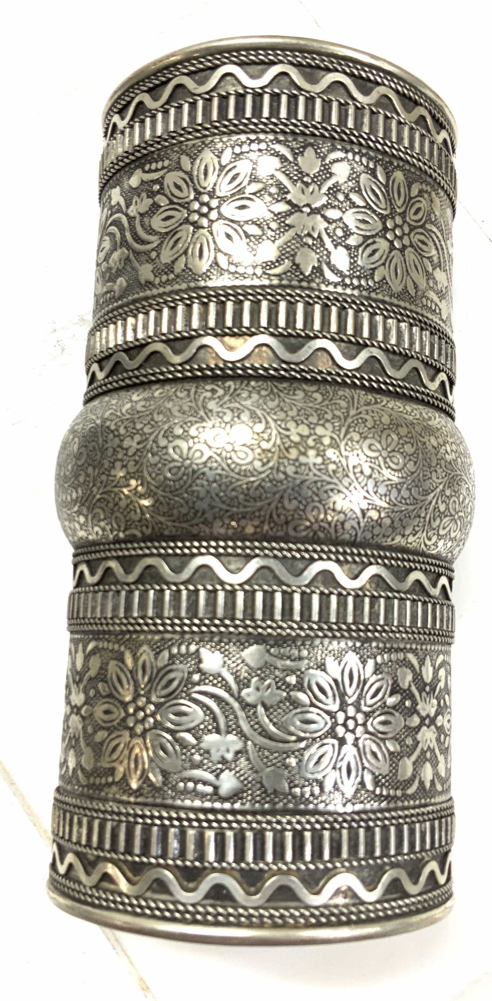 Artisanal Silver Plated Arm Cuff, 5.5 in. L (1 of 6)